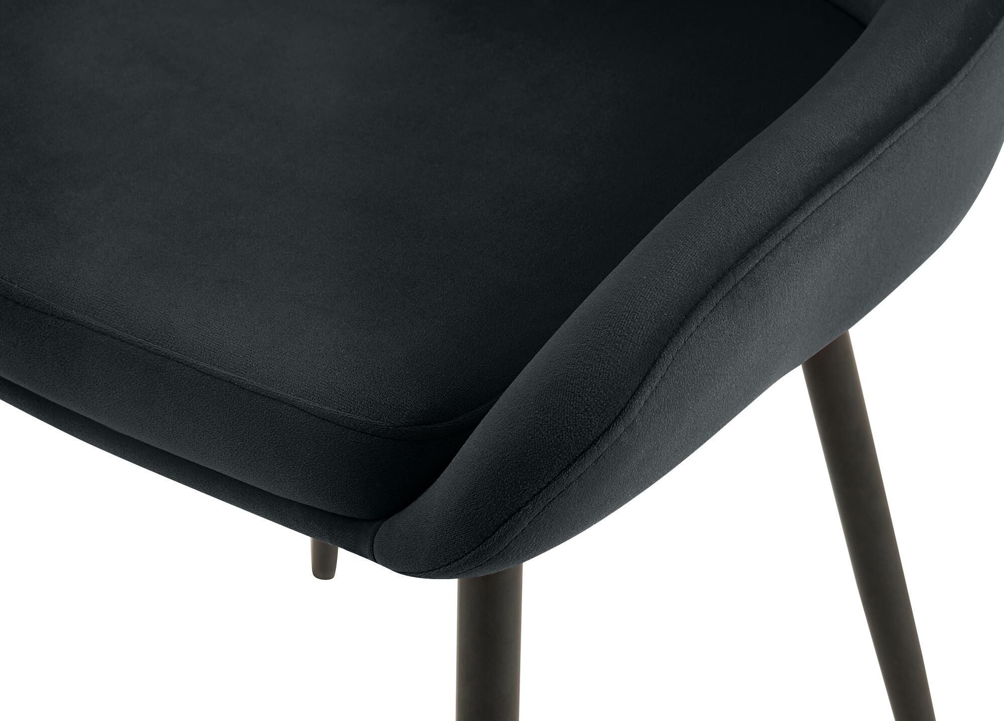 Esszimmerstuhl Elmira Samt schwarz, schwarz