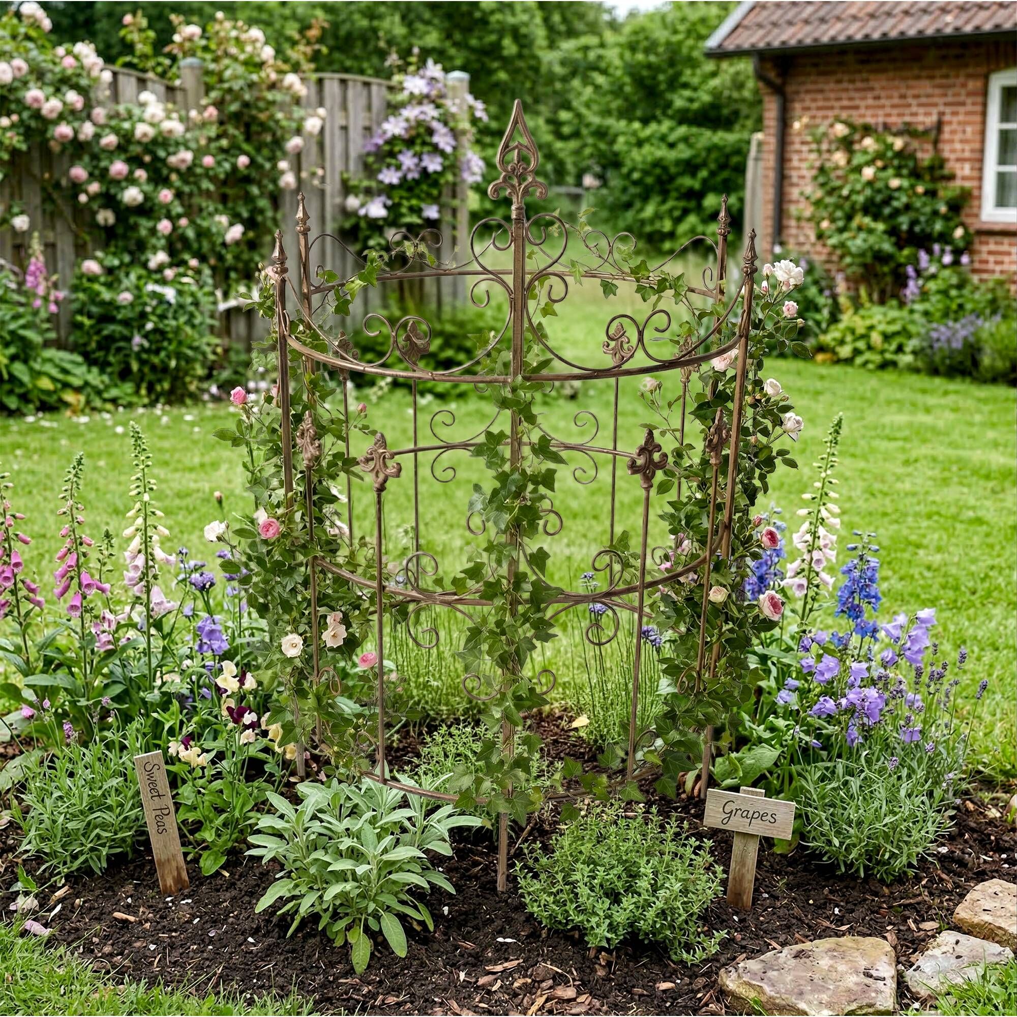 2er Set Rankgitter Klivia, braun