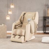 Massagesessel CORVIA mit Premium Webstoffpolsterung - Beige
