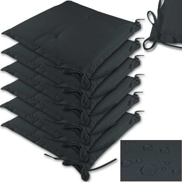 Sitzkissen 6er-Set Boston Anthrazit 43x39x5cm