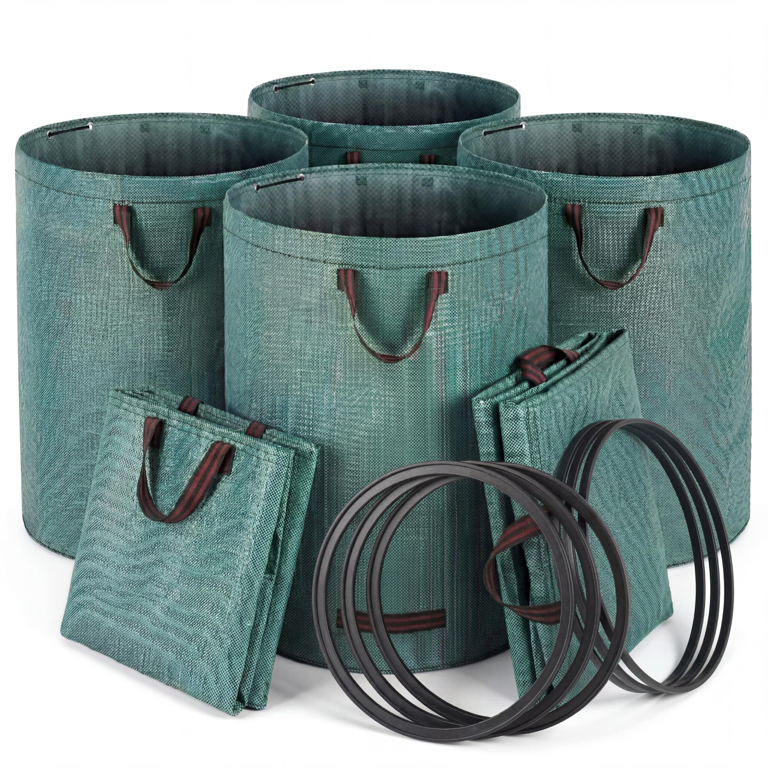 Gartenabfallsack 6er-Set Grün je 280 Liter