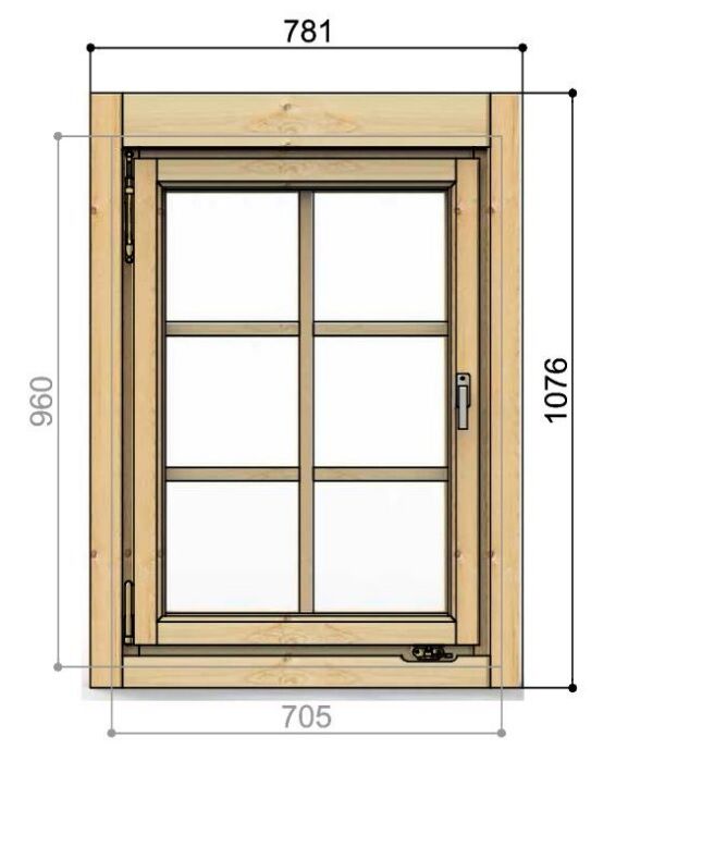 Fenster 78 x 107 cm Modell H