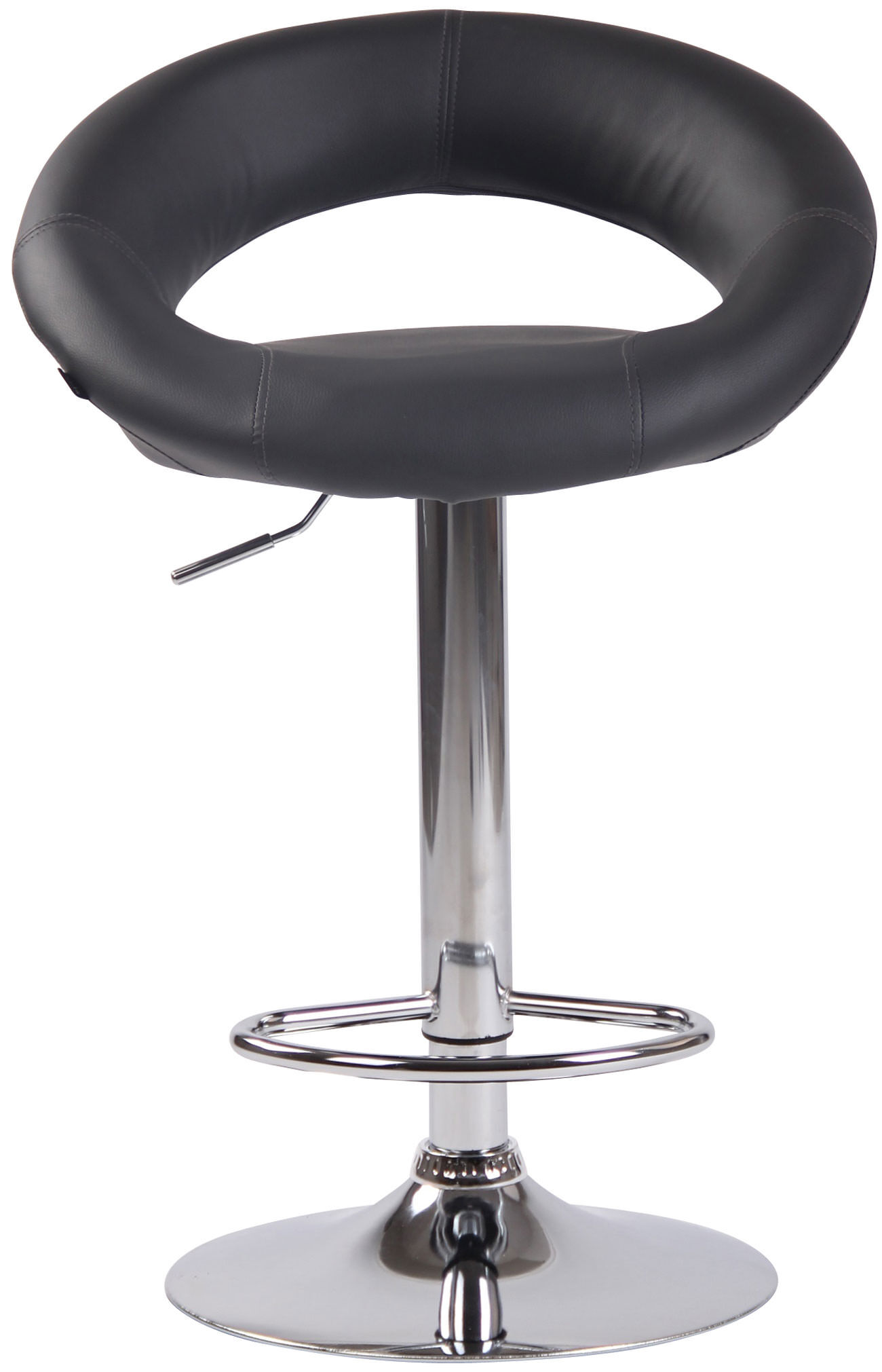 Barhocker Olinda Kunstleder chrom, grau