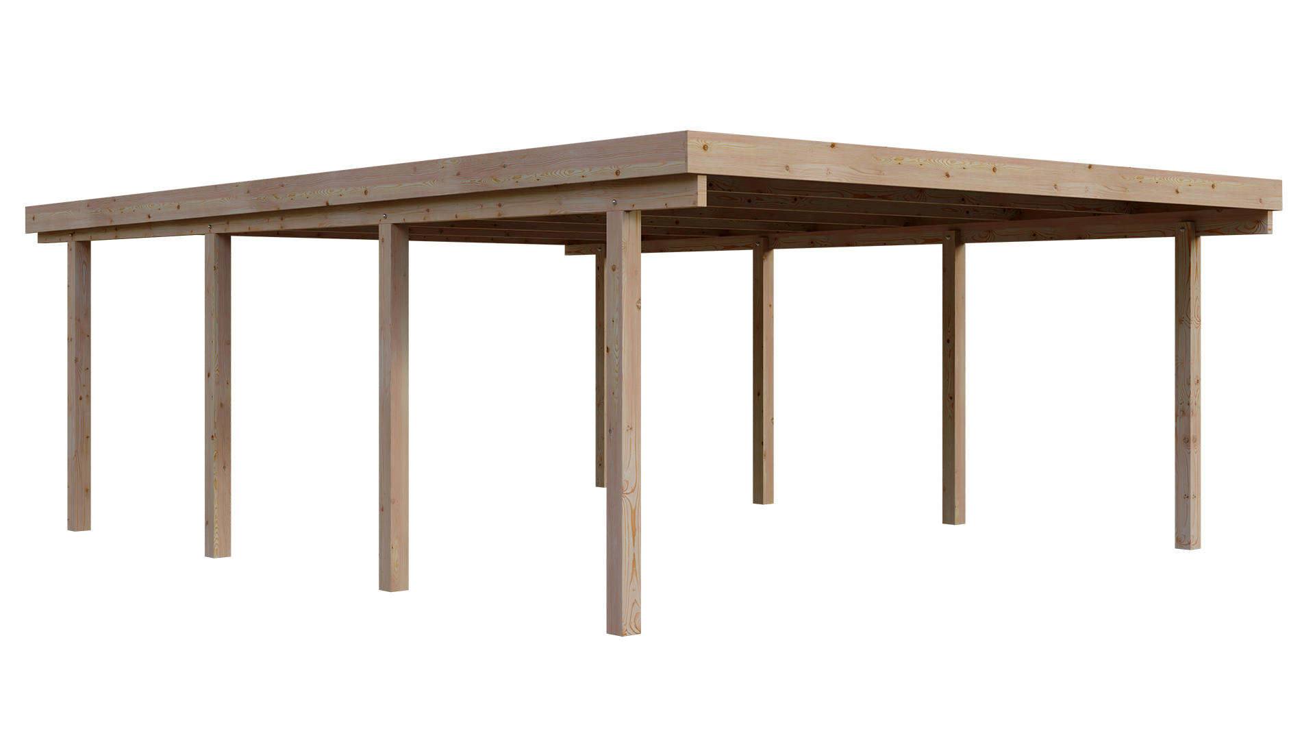 Carport Holz 510x700cm Lärche