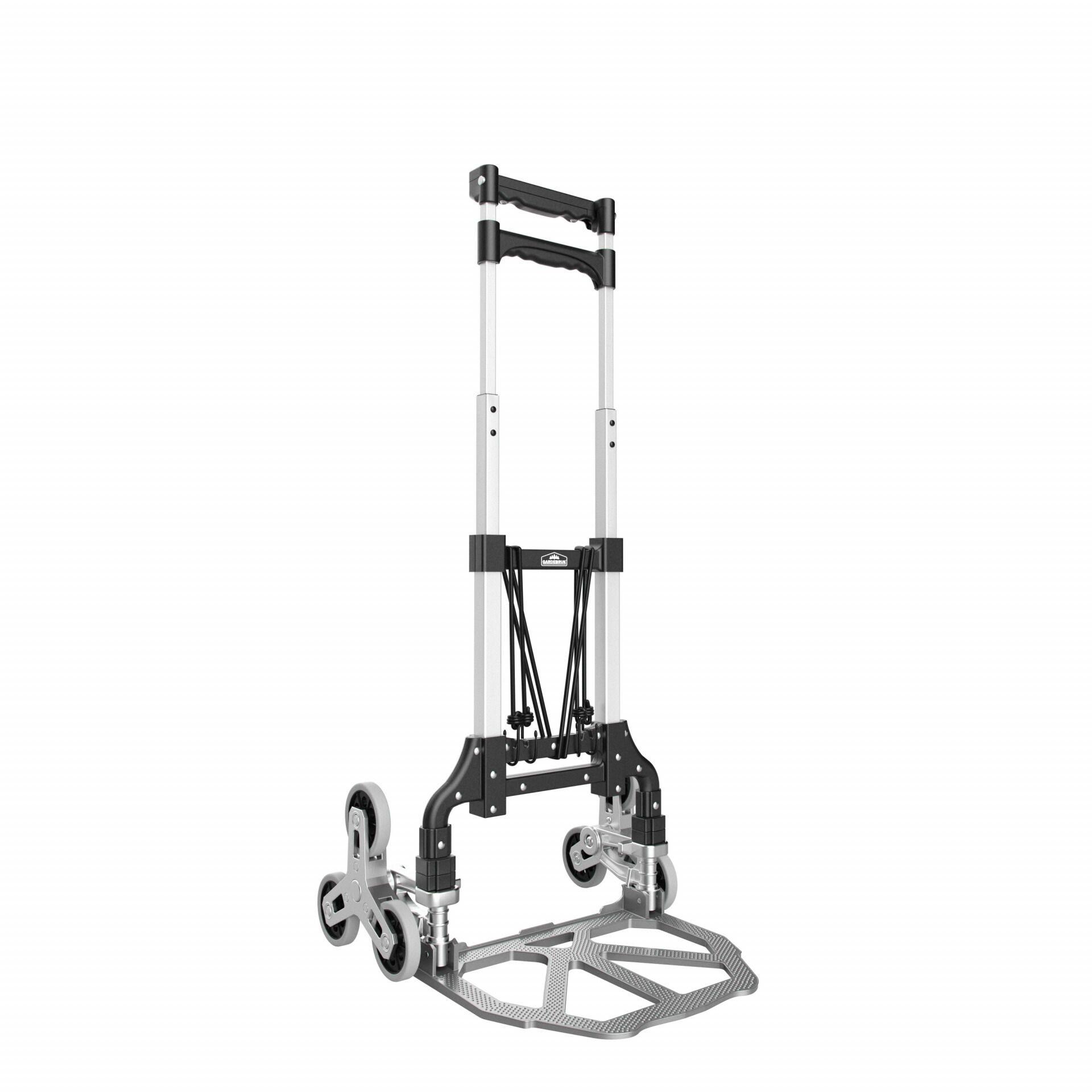 Treppenkarre Silber/Schwarz 80kg höhenverstellbar