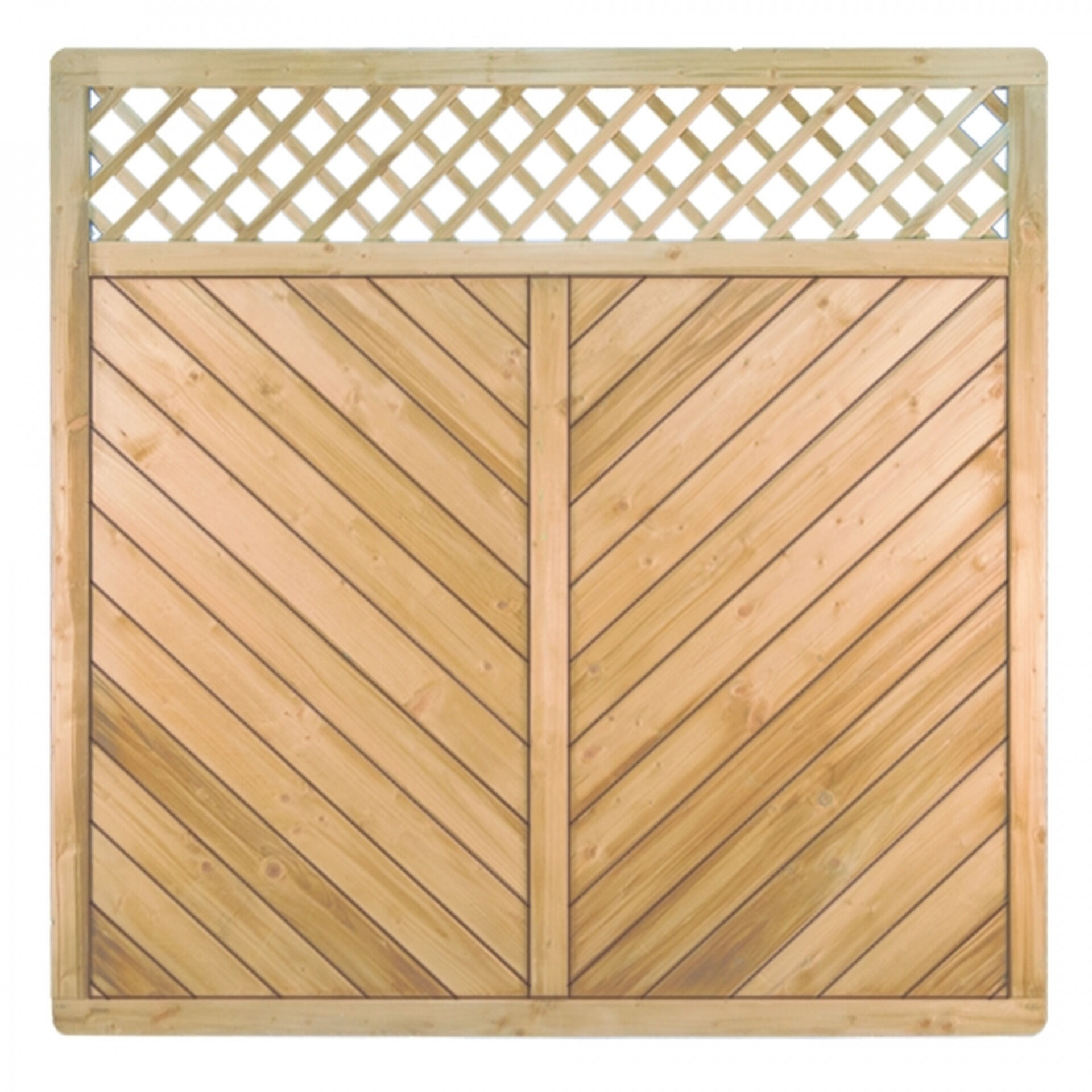 CLASSIC-Serie-Diagonal Ranki, 180 x 180 cm, kdi-grün, Rahmen 40/70 mm, Profilbretter 16/118 mm