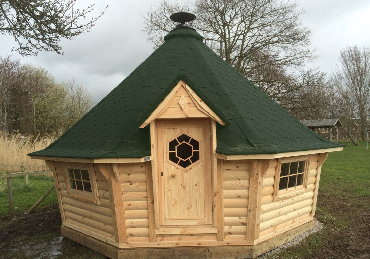 Finn Art Grillkota Exklusiv 16,5 m² Grün Frontansicht