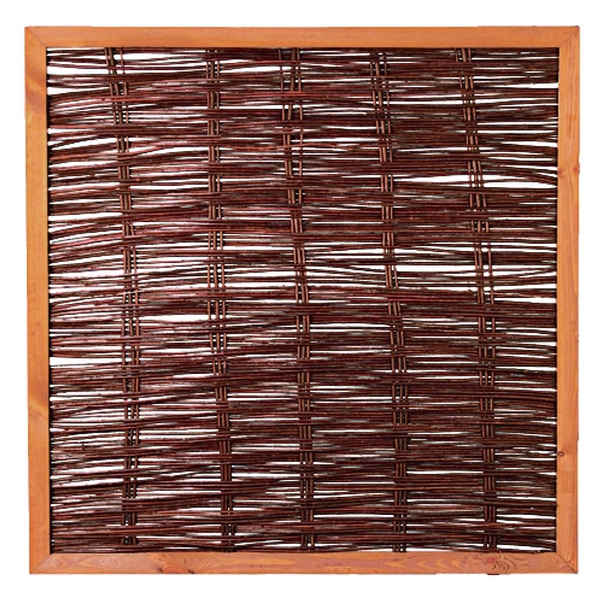 FAKO Weidengeflechtzaun, 120 x 120 cm, mit umlauf. Rahmen