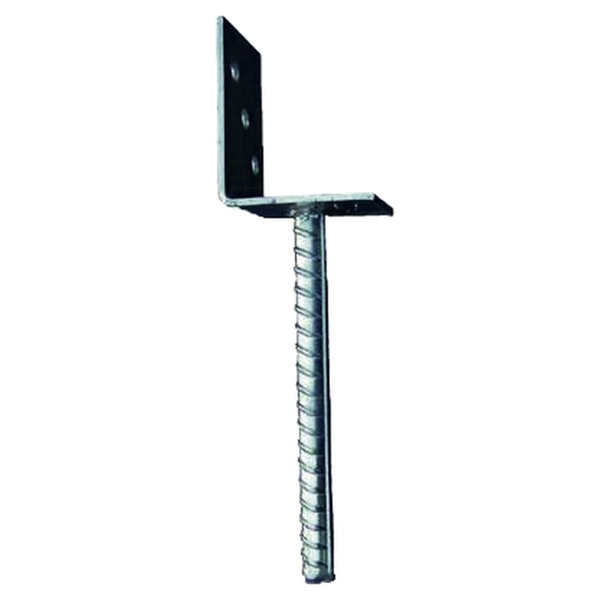 L-Pfostenträger mit Riffelstahldolle, feuerverzinkt, für Pfosten 9 x 9 cm