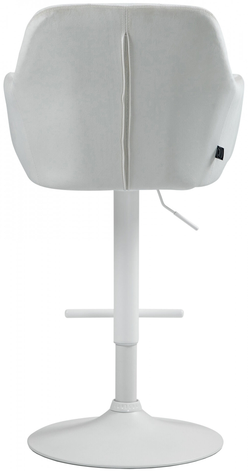 Barhocker Natoma Samt weiß, creme