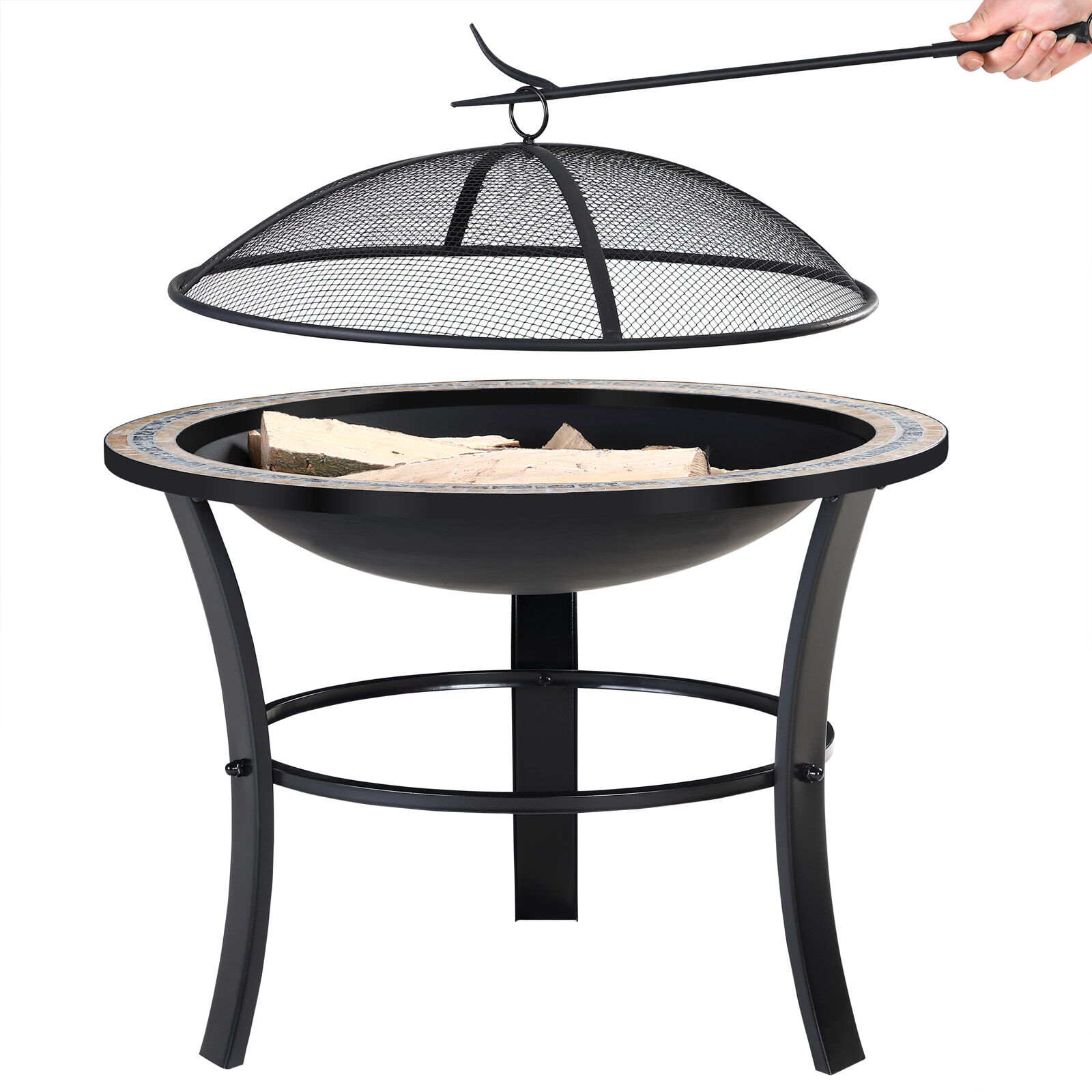 Feuerschale Fuego Mosaik Stahl Ø76cm