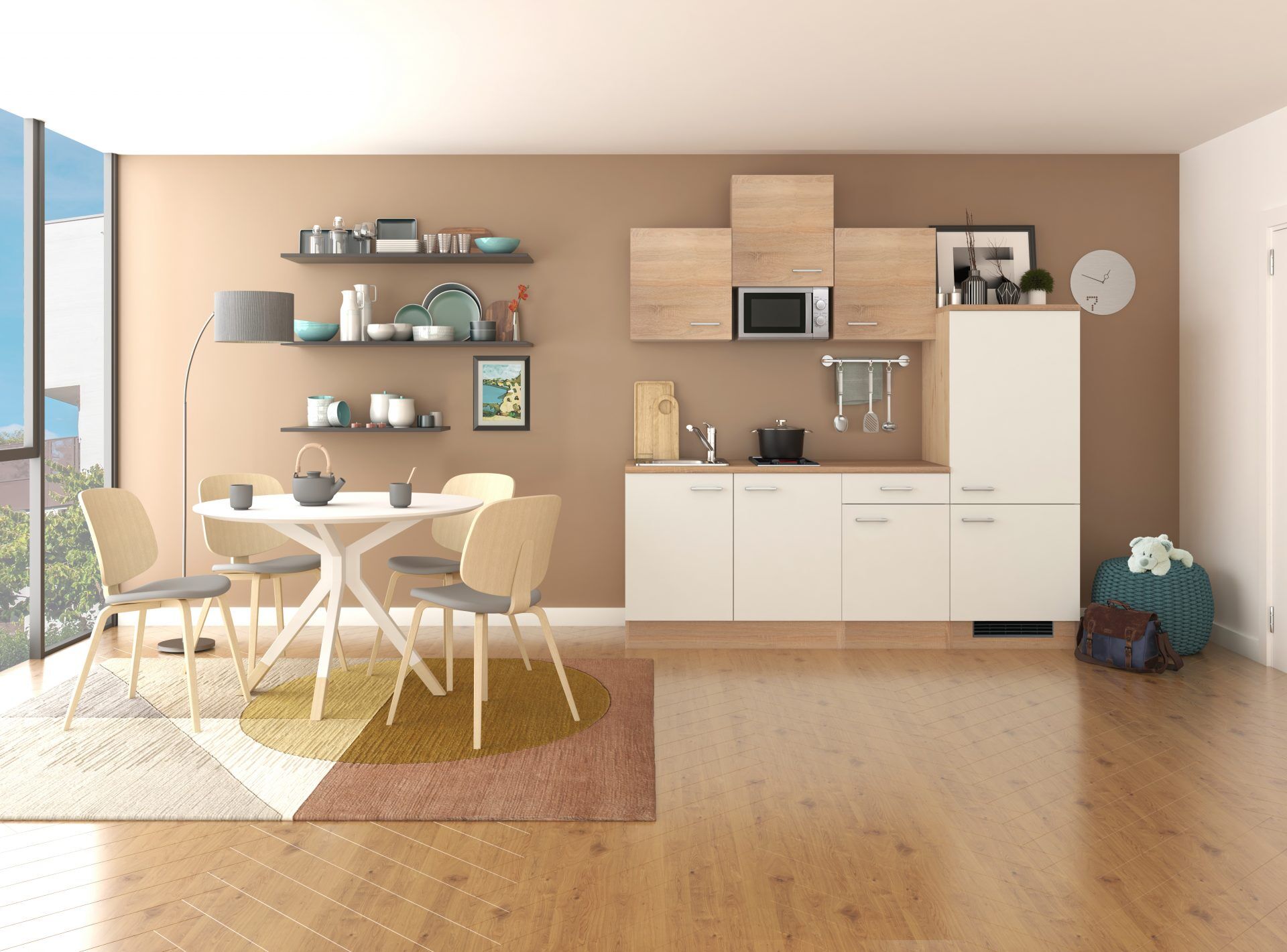 Singleküche SAMOA 210 cm mit E-Geräten