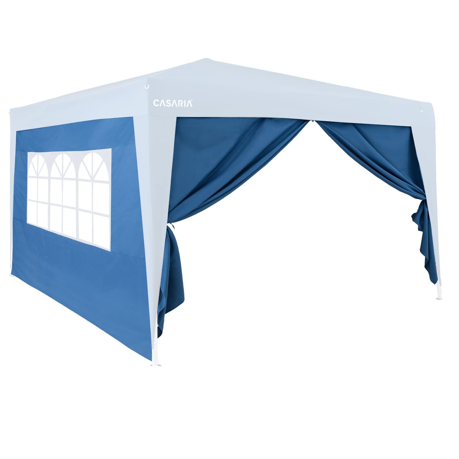 Seitenwände Faltpavillon 2er-Set Blau 3x2m