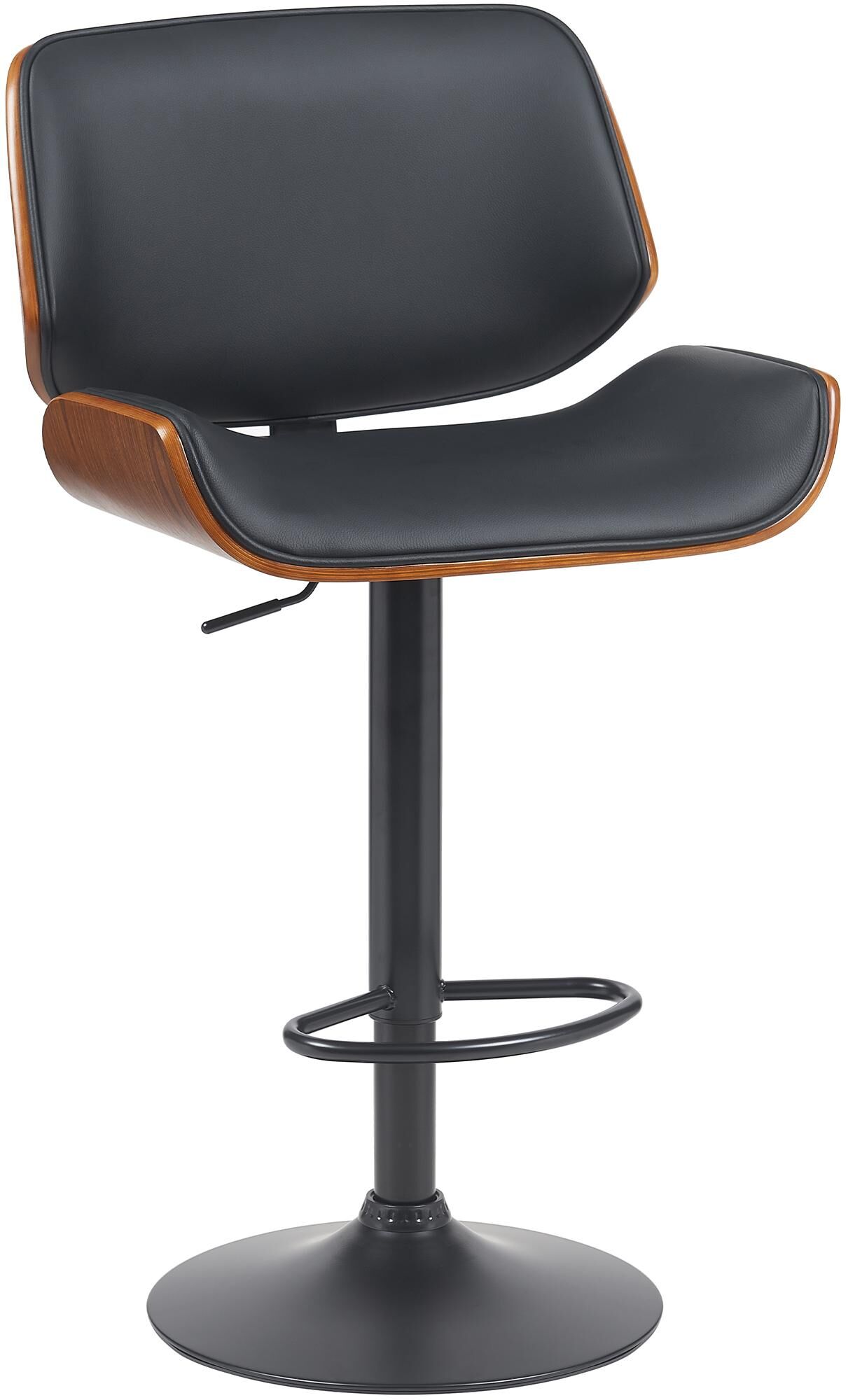 Barhocker Beverley B Kunstleder, walnuss/schwarz