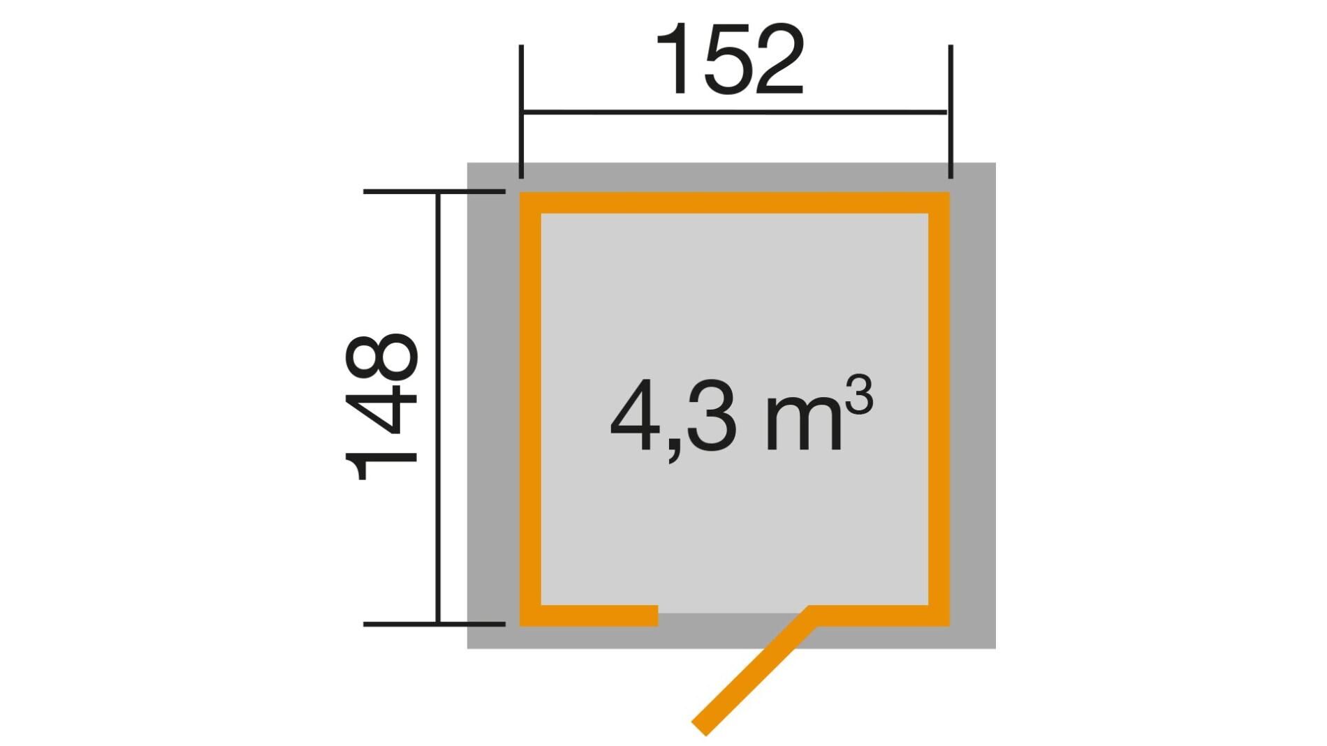 weka Gartenhaus 317 - 1,9x1,7m