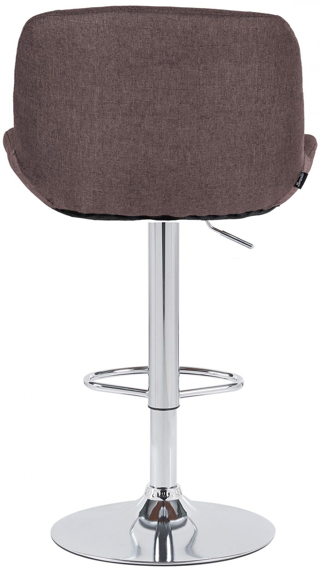 Barhocker Solon Chrom Stoff, dunkelbraun