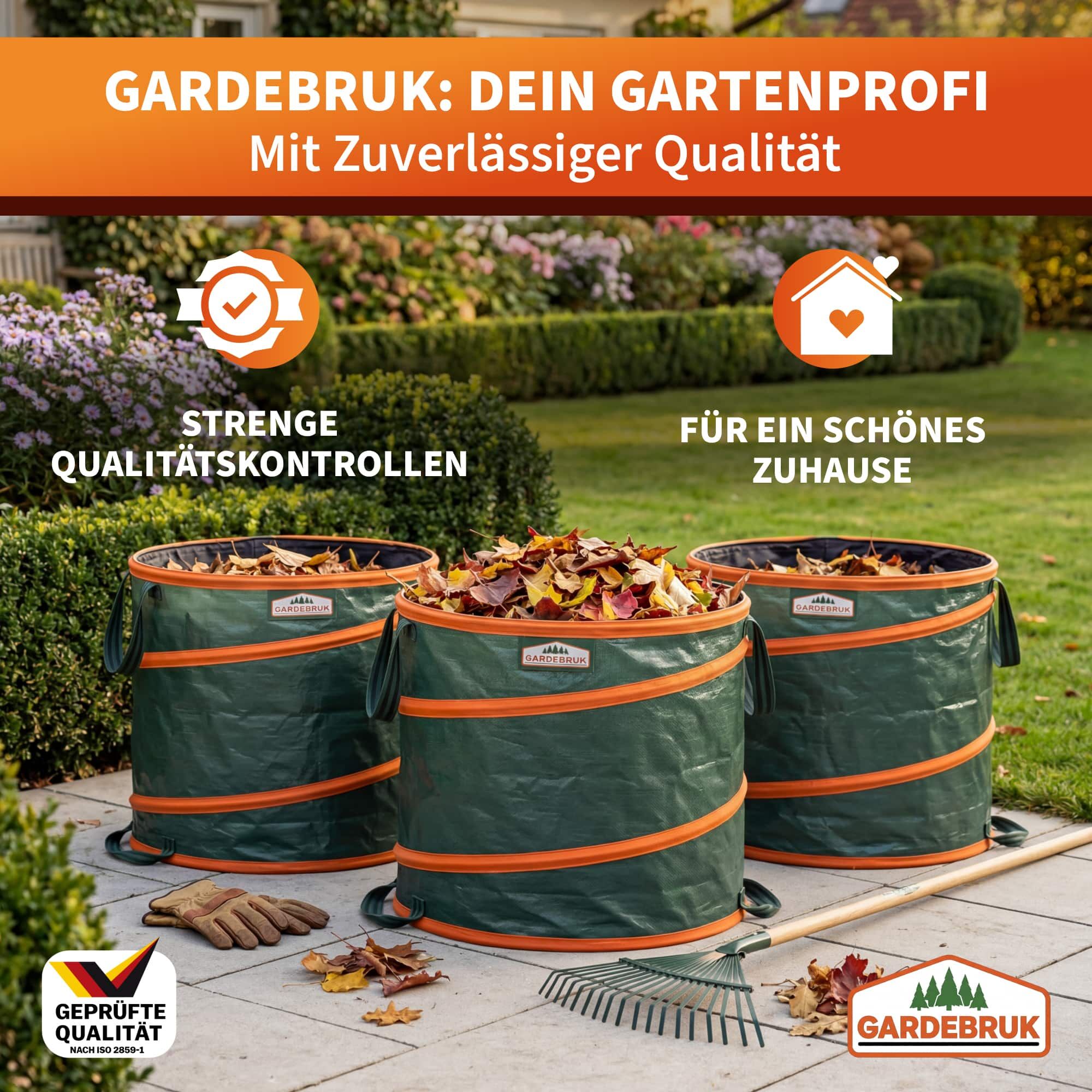 Popup Gartenabfallsack 3er-Set Grün je 85 Liter
