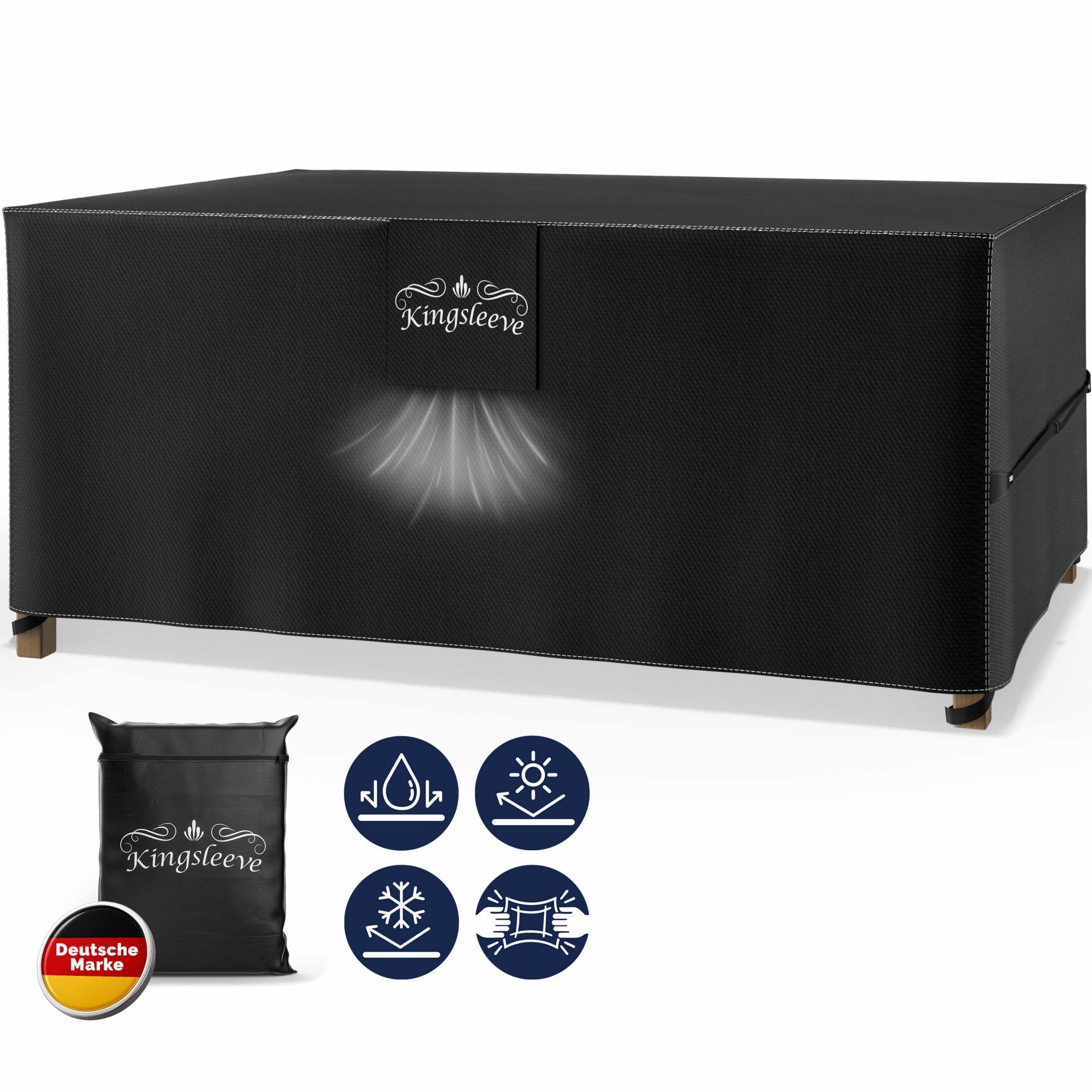 Abdeckplane Sitzgruppe Anthrazit 242x162x100cm 9100mm Wassersäule