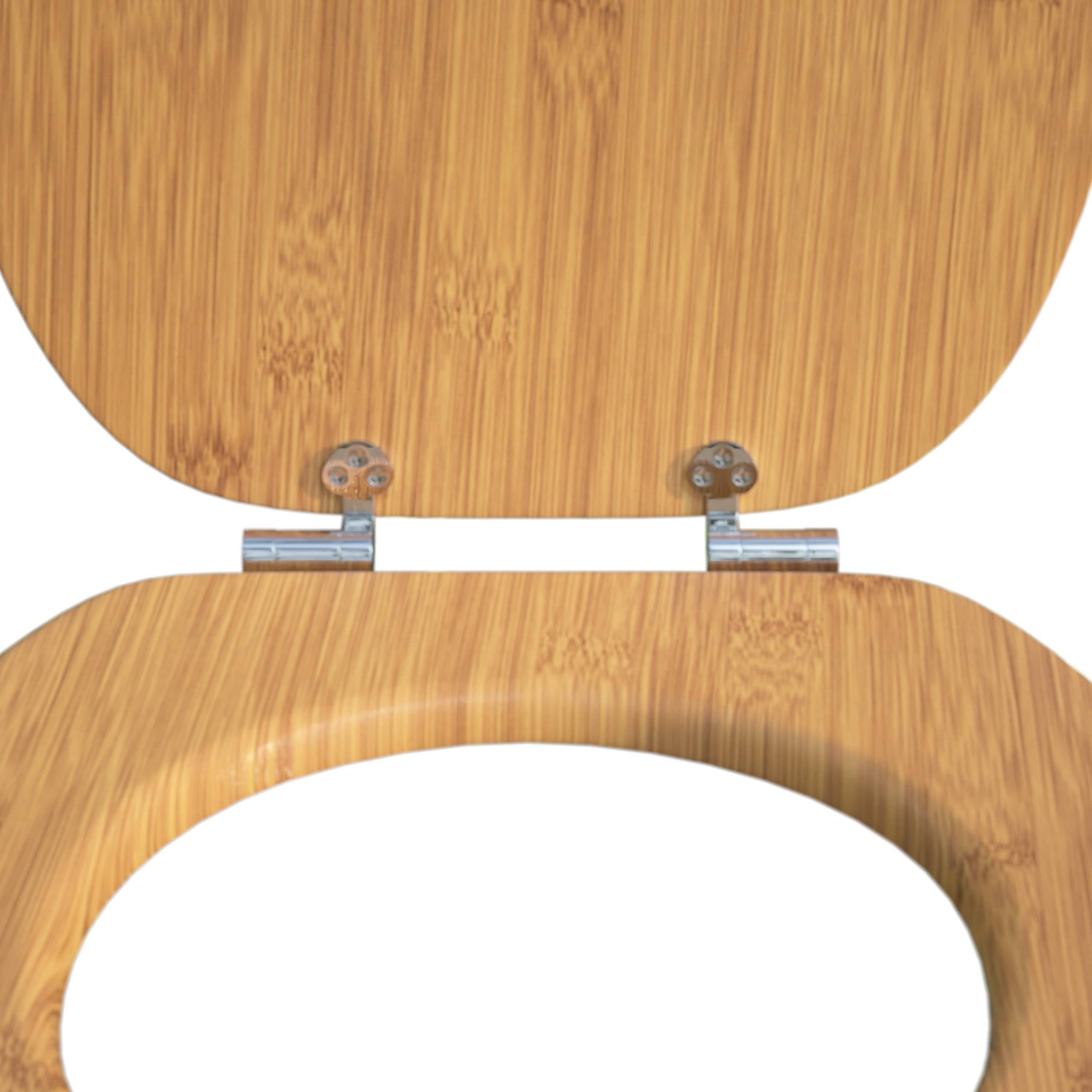 Toilettensitz Bambus mit Absenkautomatik MDF