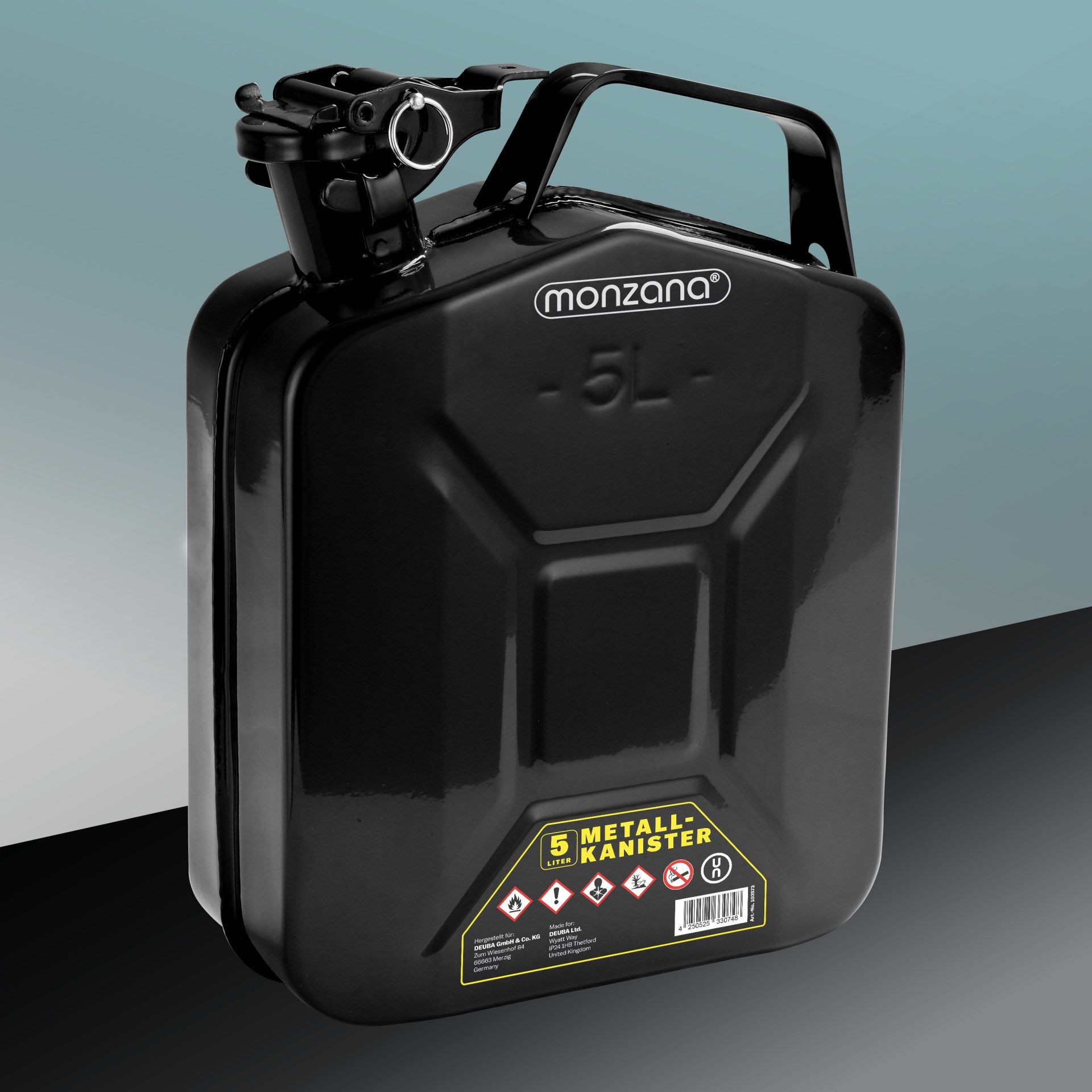Metallkanister Schwarz 5 Liter