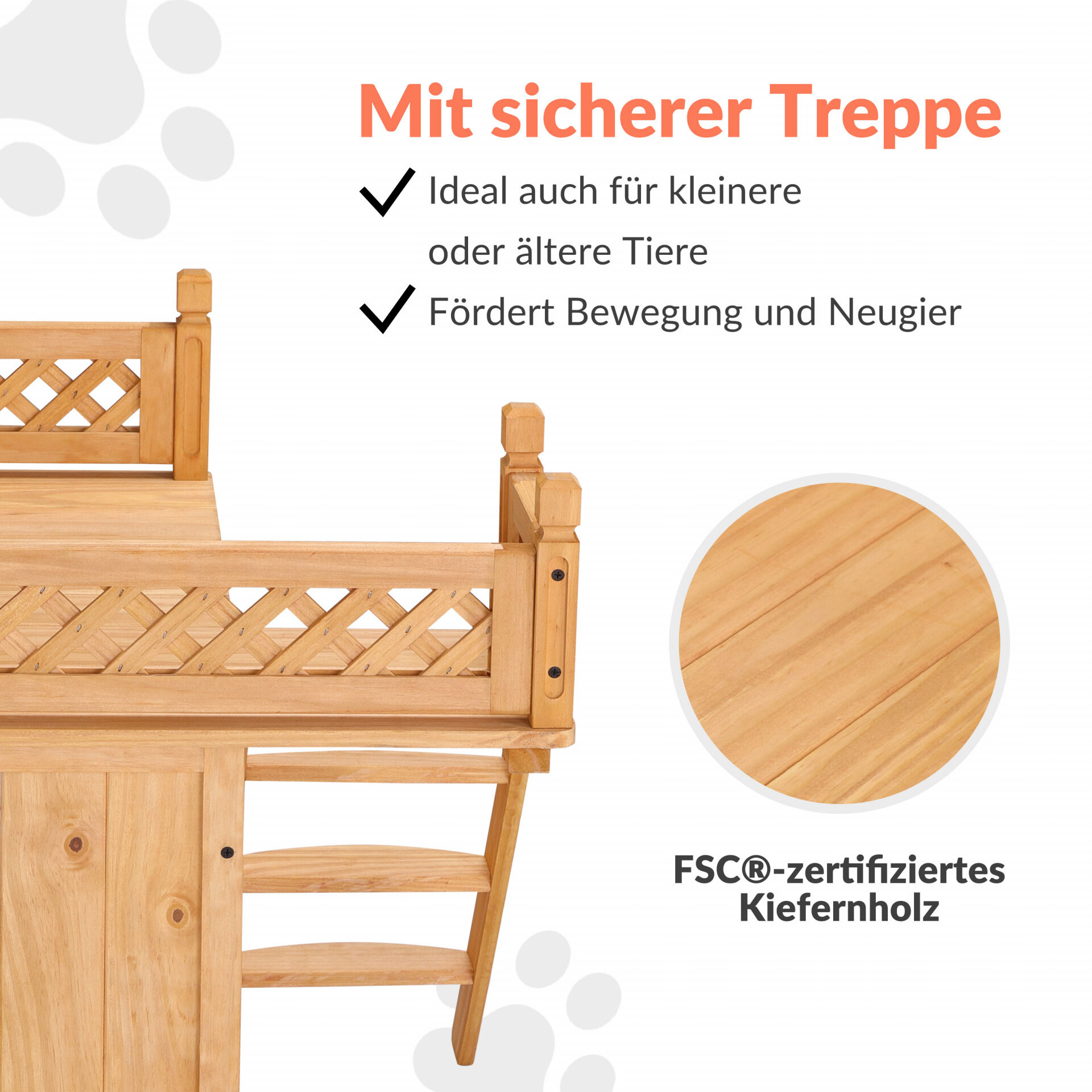 Katzenhaus Holz FSC®-zertifiziert 66x53x64cm