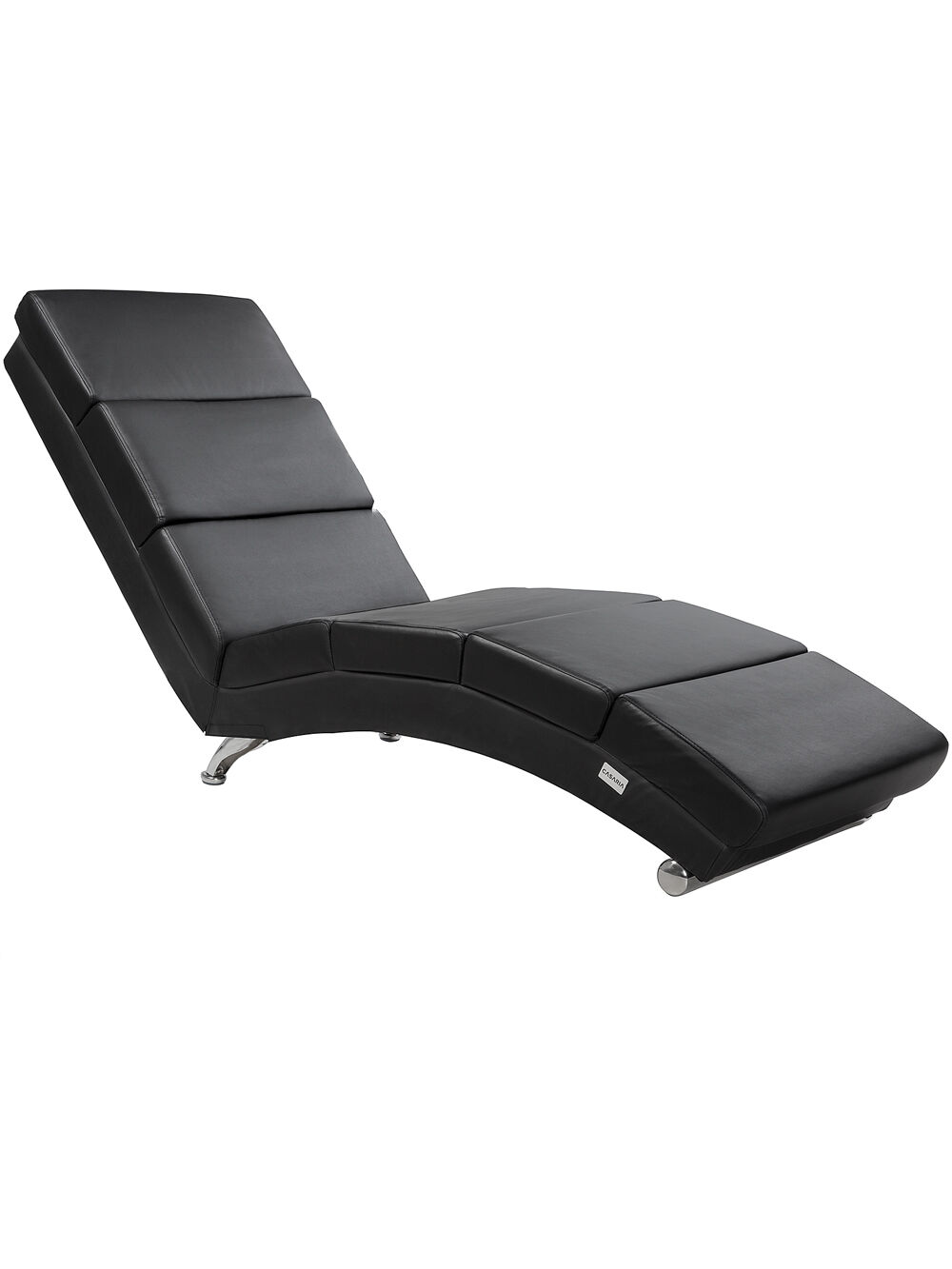 Relaxliege London Schwarz Kunstleder