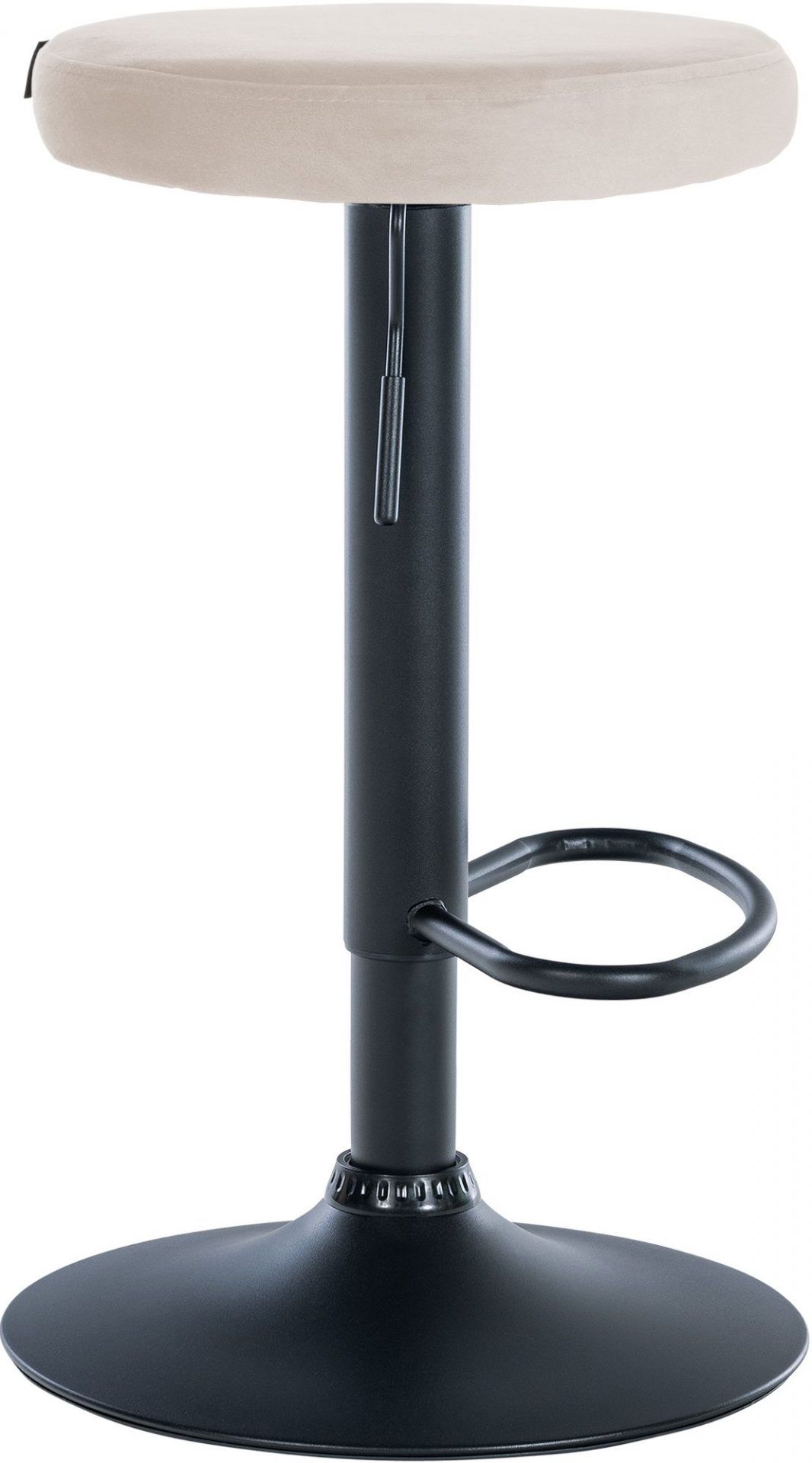 Barhocker Ponte Samt schwarz, creme