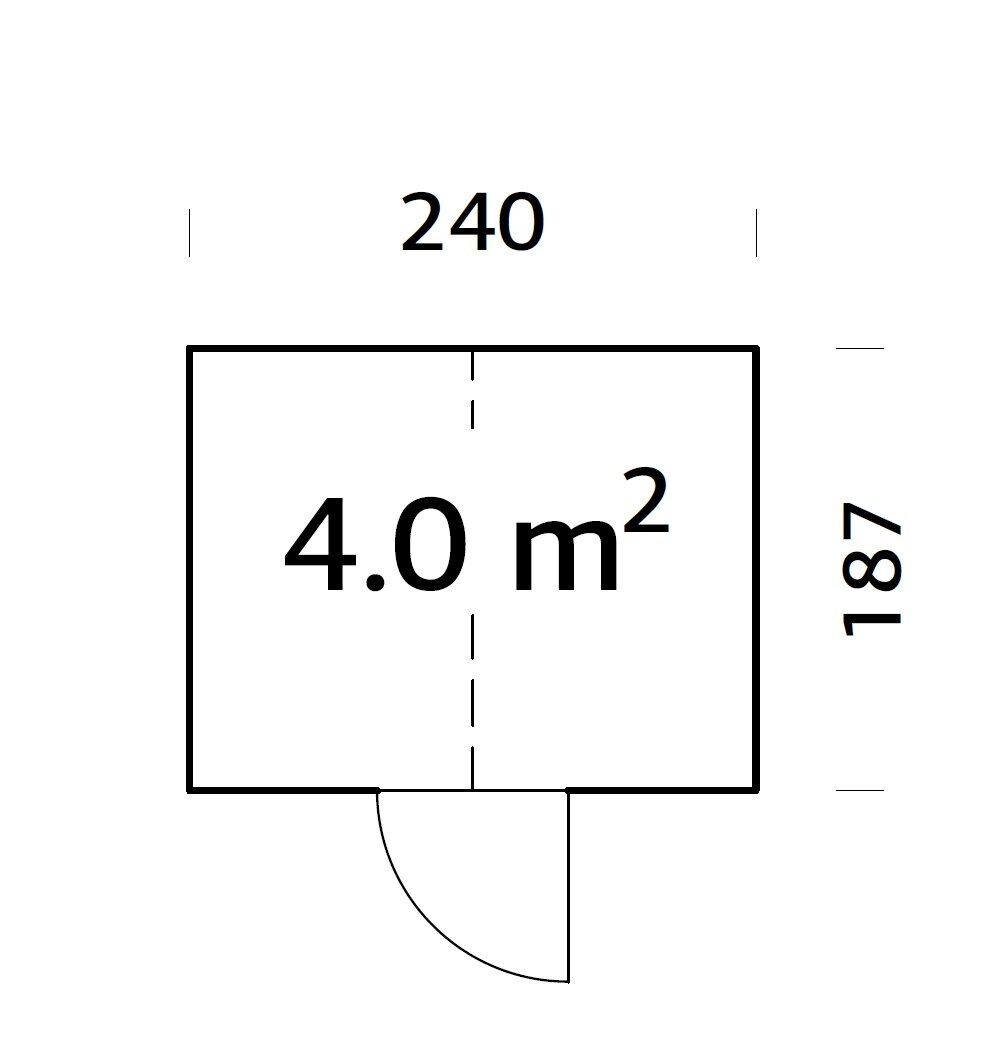 Palmako Gewächshaus Emilia Geräteraum 4,0 m²