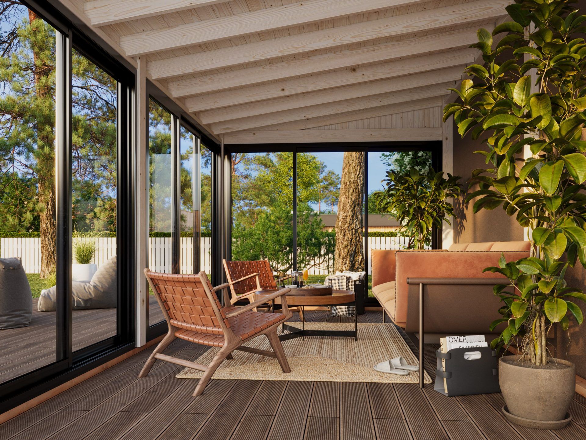 Palmako Gartenzimmer Glashaus Lumi 16,2 m² Slide