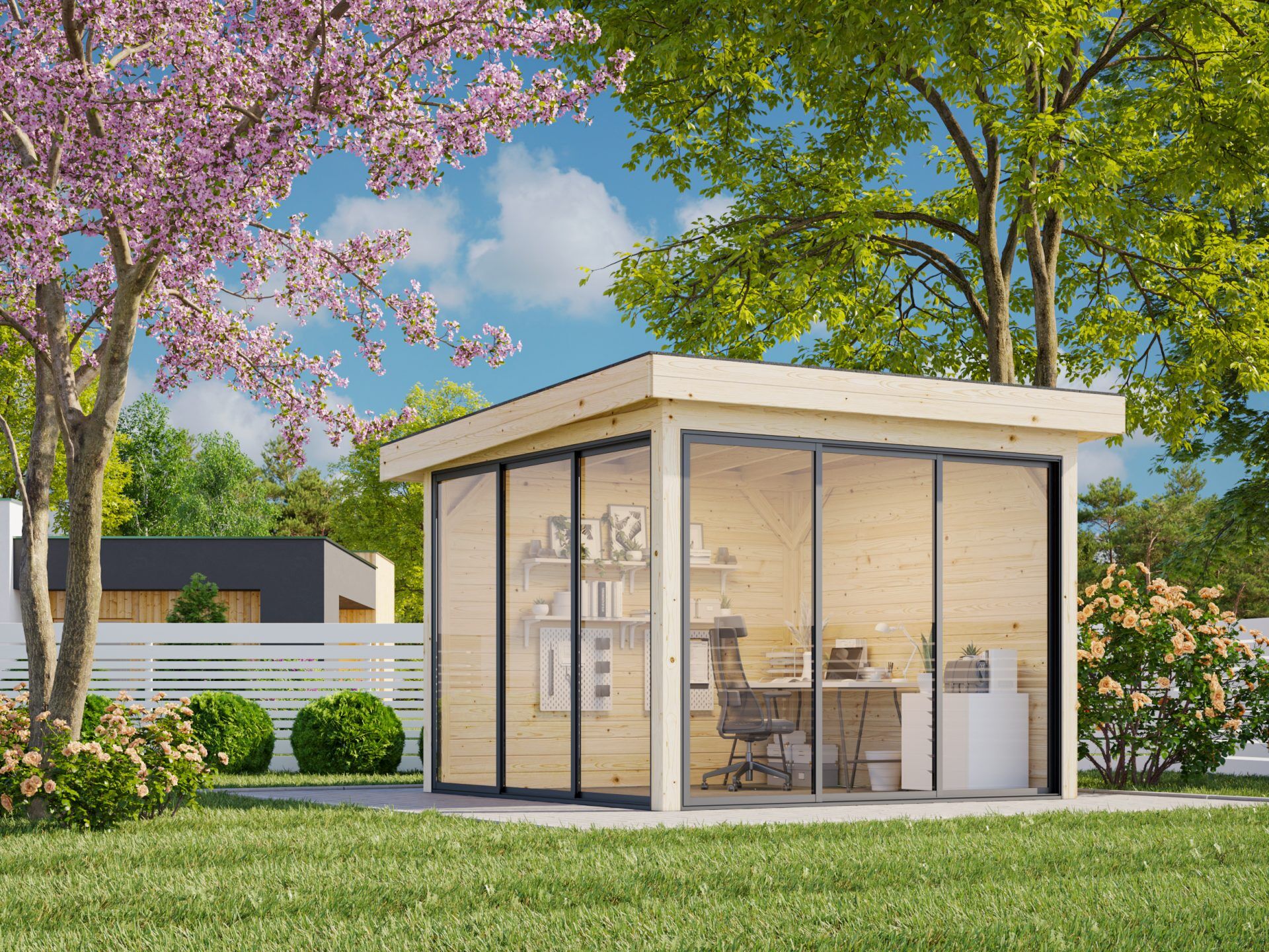 Palmako Pavillon Lenna 8,3 m² Set 701 Slide Plus