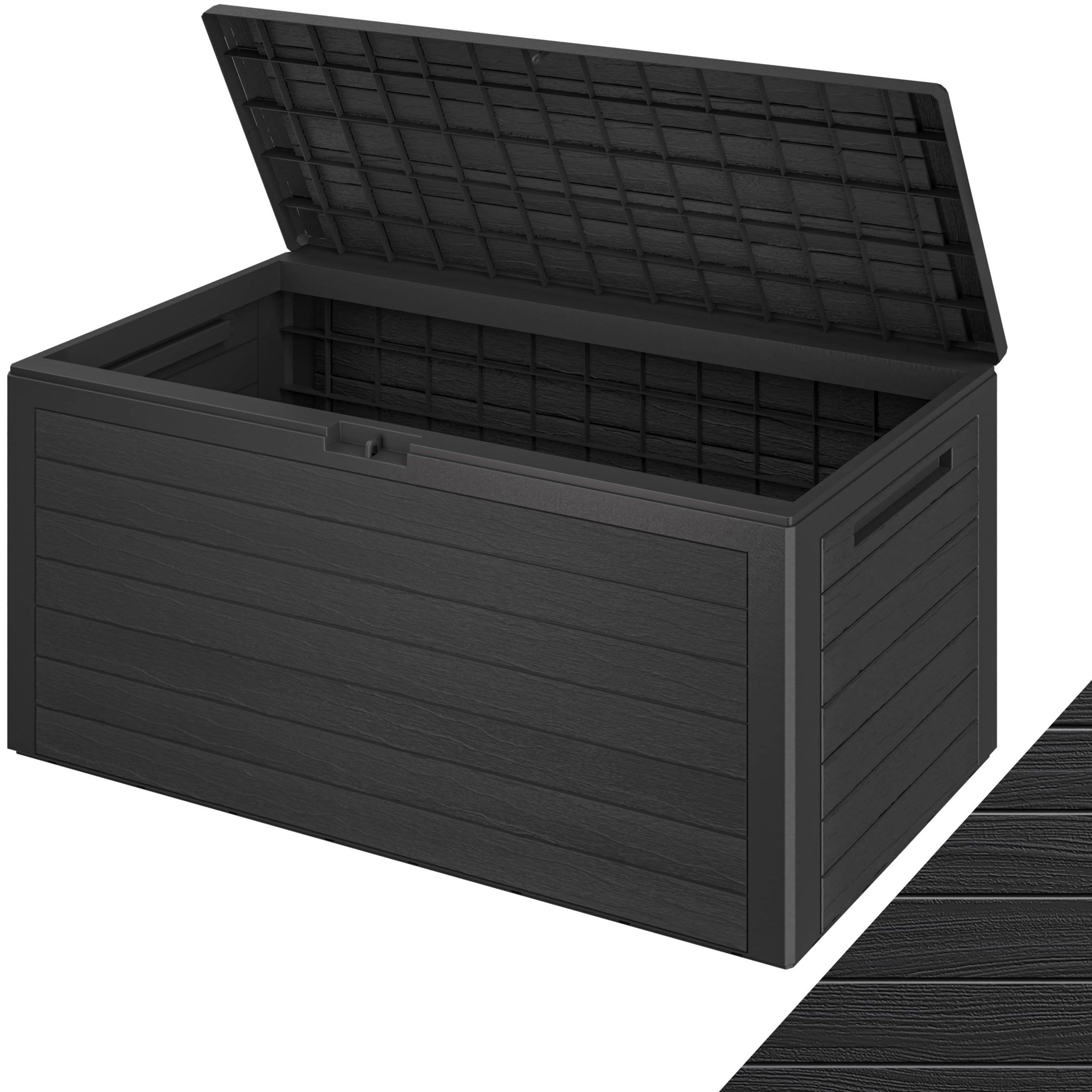 Gartenbox Woody 280L Anthrazit Holzoptik wasserdicht