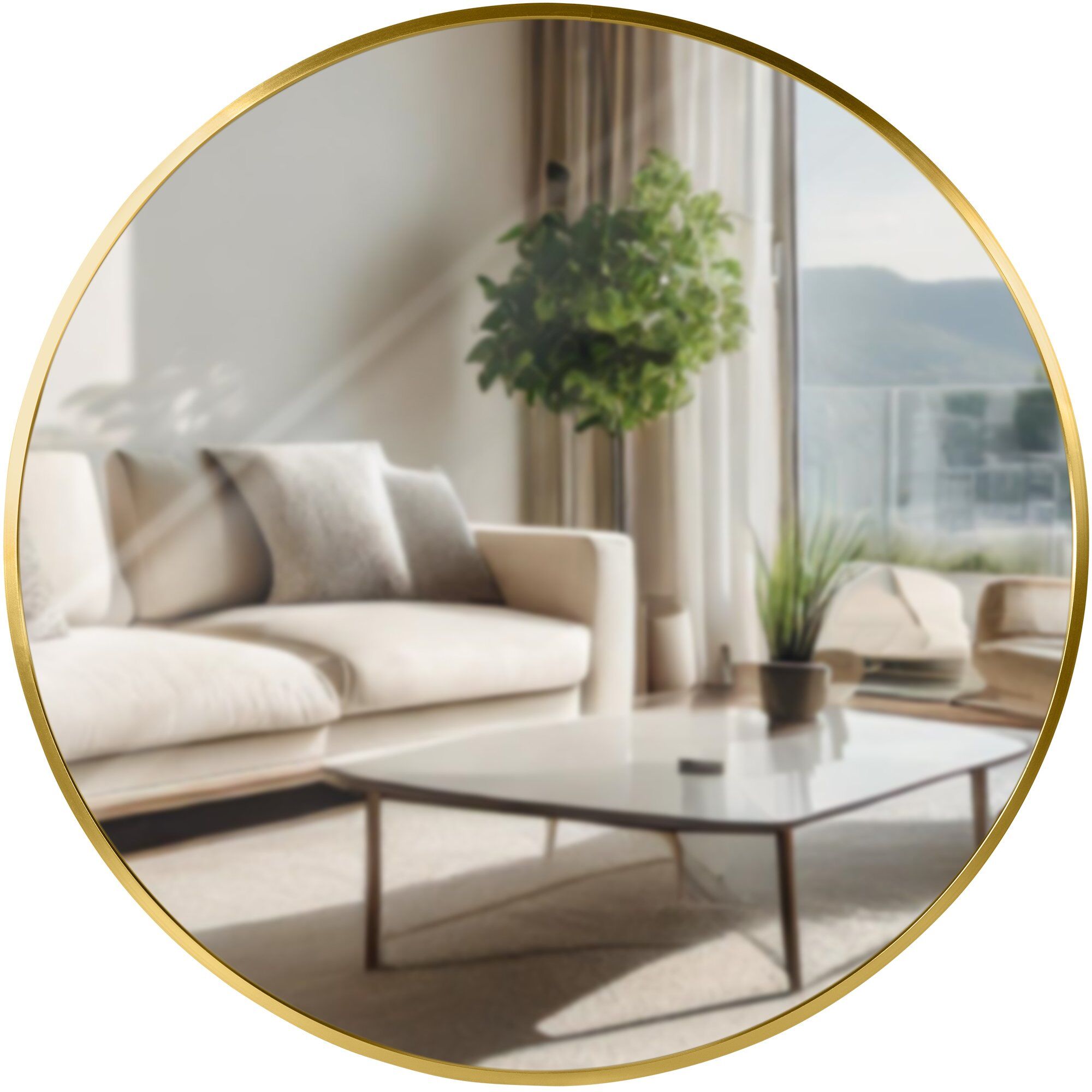 Wandspiegel Elsie L, gold glanz