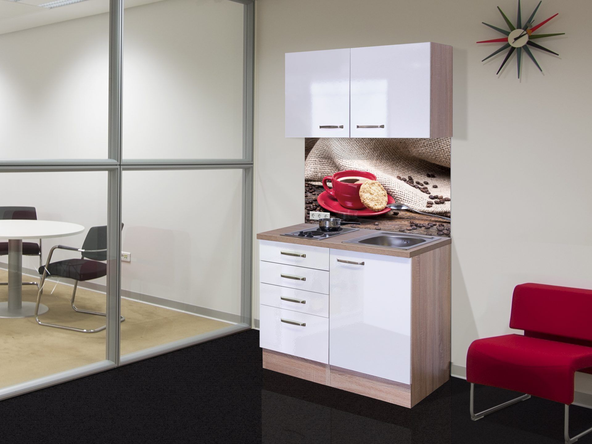 Miniküche Valero 100 cm mit E-Geräten