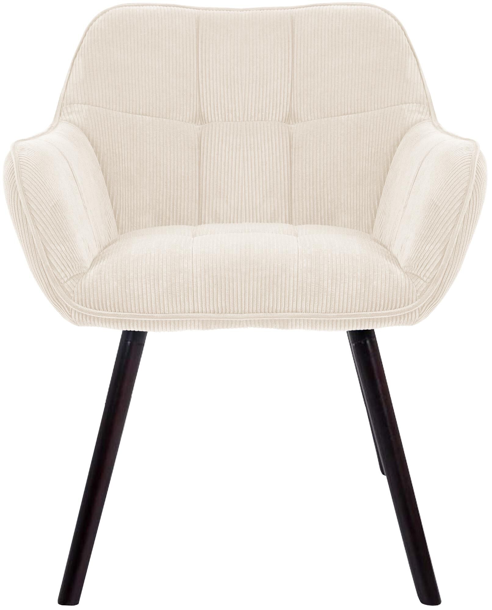 Esszimmerstuhl Vienna Cord schwarz, creme