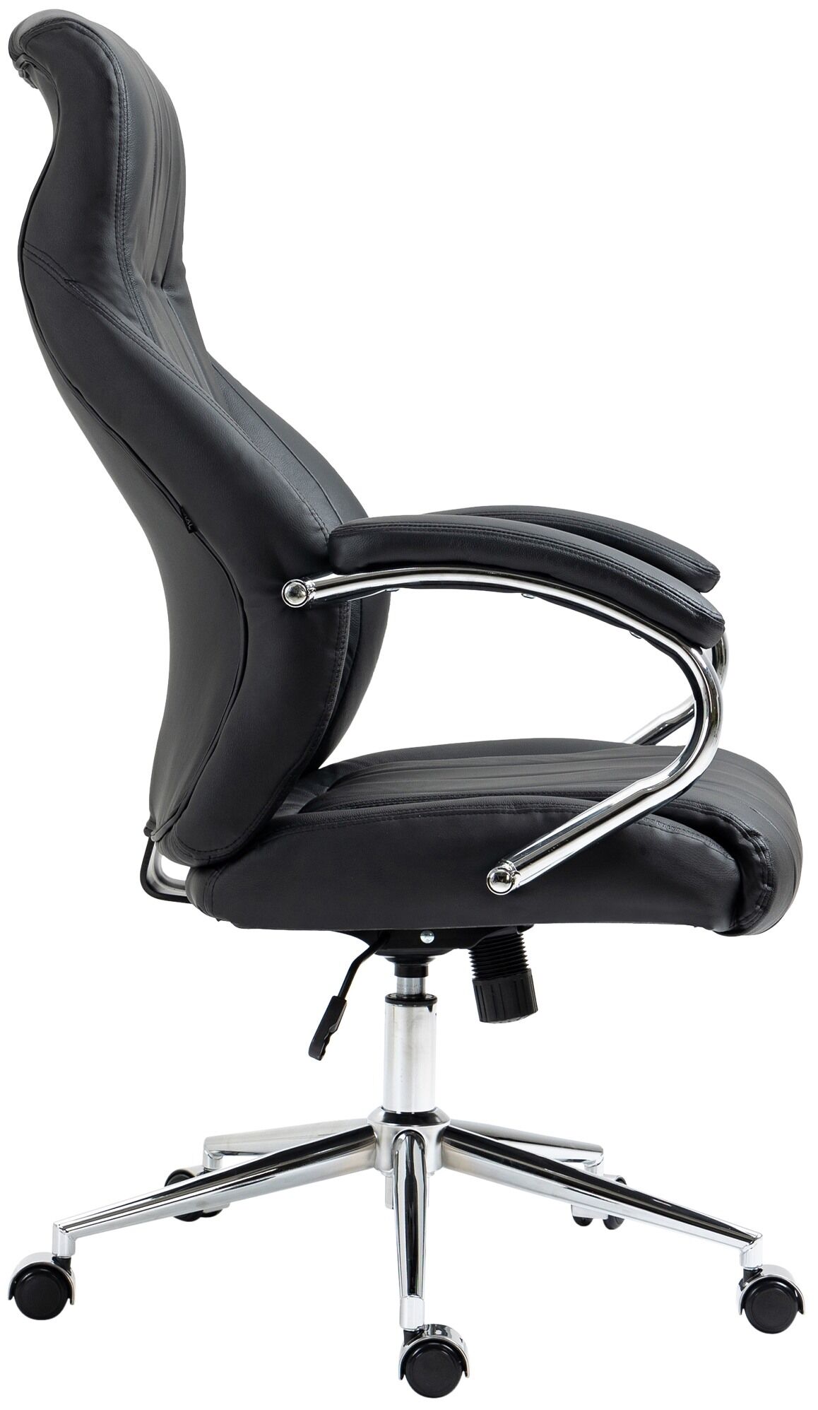 Bürostuhl Wigan Echtleder, schwarz