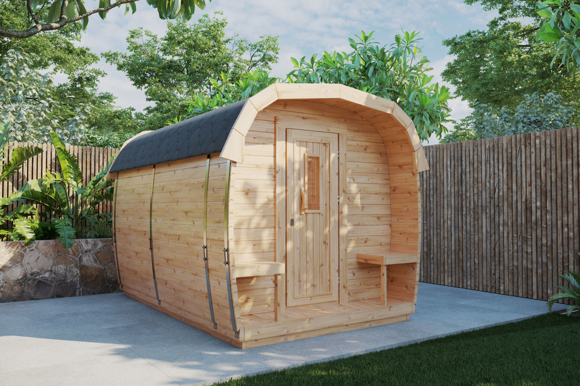 Camping Bus Tromso 230x300, Montiert