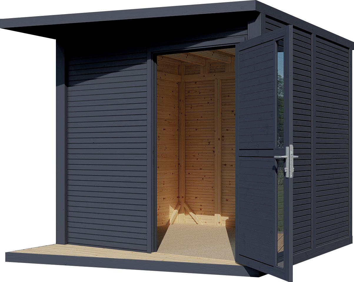 Gartenhaus Holz Concept anthrazit 297 x 234 cm
