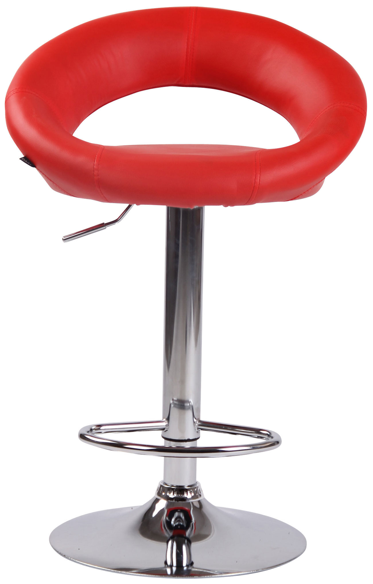 Barhocker Olinda Kunstleder chrom, rot
