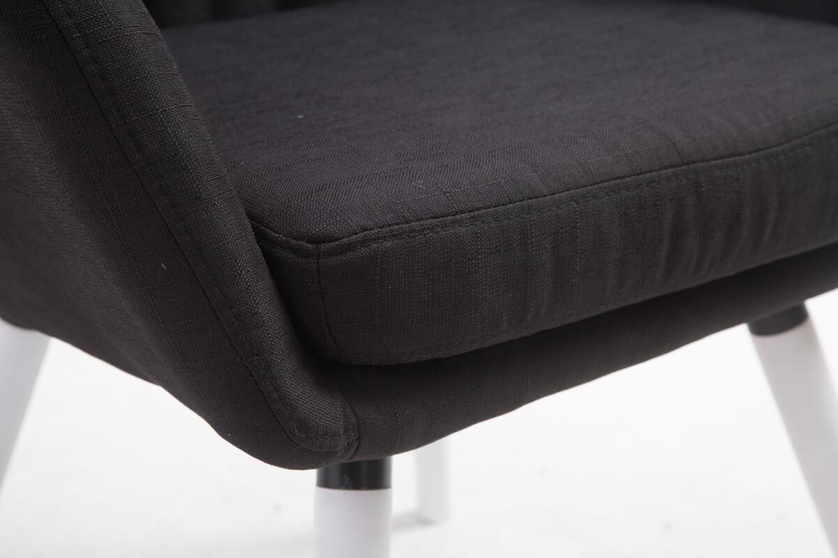 Stuhl Florian Stoff Weiß, schwarz