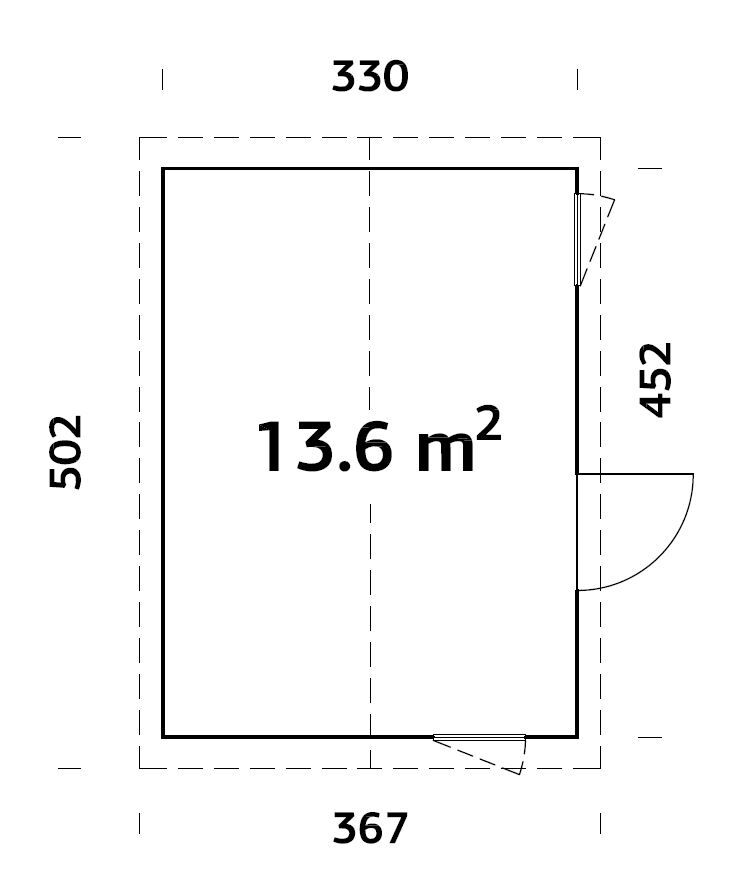 Palmako Gartenhaus Hedwig 13,6 m²