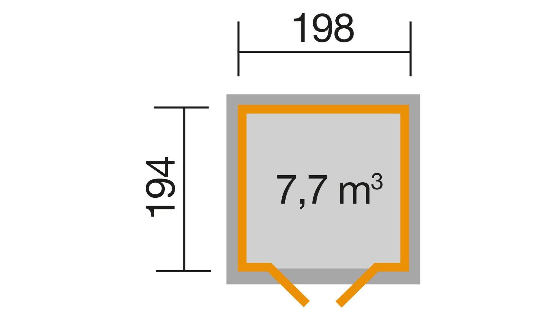 weka Gartenhaus 321 - 2,0x2,4m
