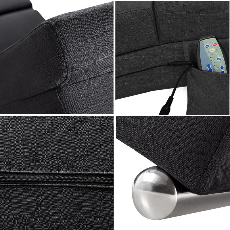 Relaxliege London Anthrazit mit Massage- + Heizfunktion