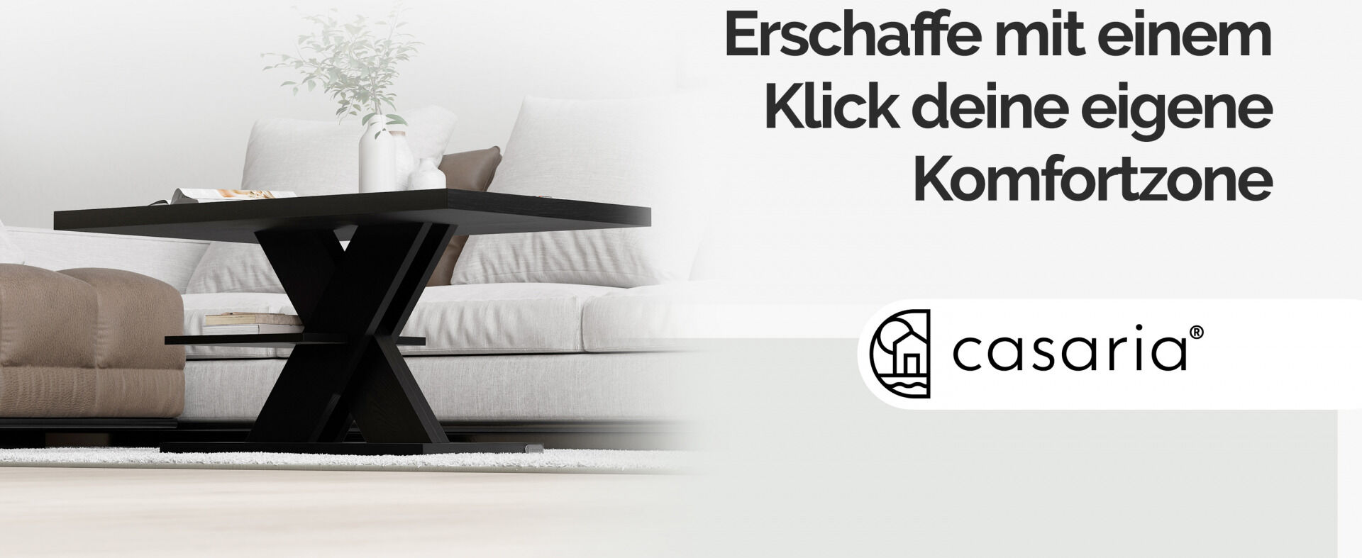 Couchtisch Detroit Schwarz 90x60x45cm