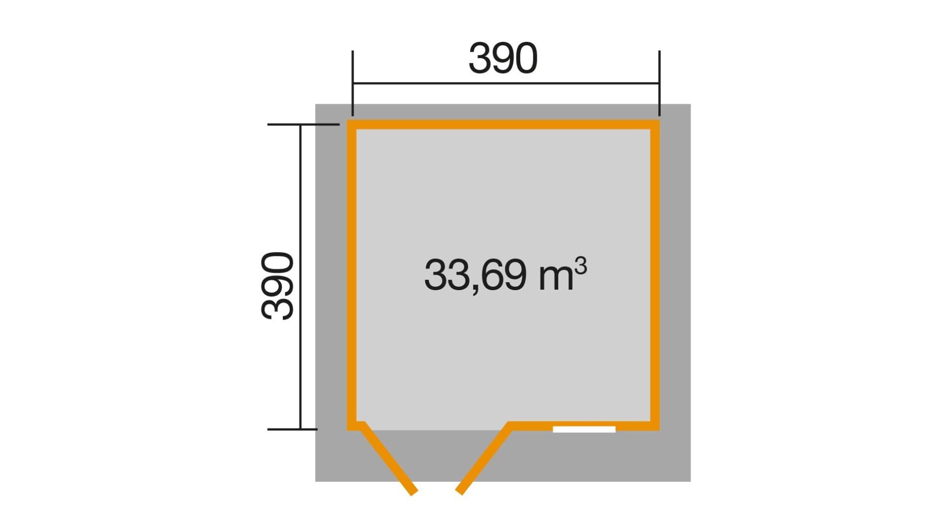 weka Gartenhaus 401 - 4,4x4,8m
