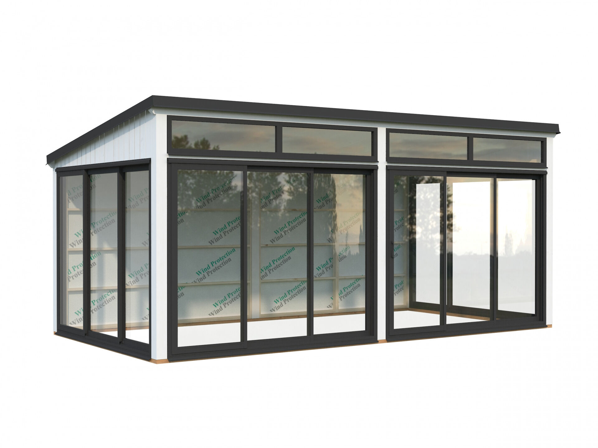 Palmako Modernes Gartenhaus Gartenzimmer Saga 16,2 m² Slide Plus