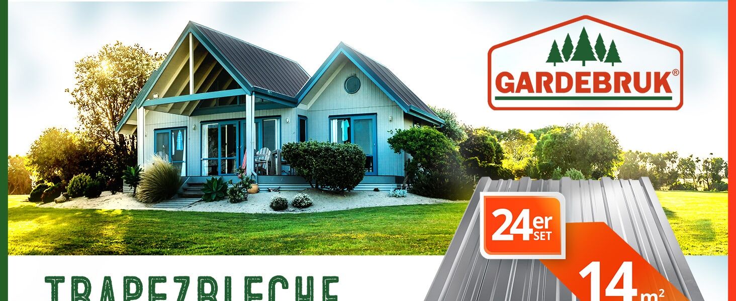 Trapezblech 24er-Set Anthrazit 129x46cm 14m²