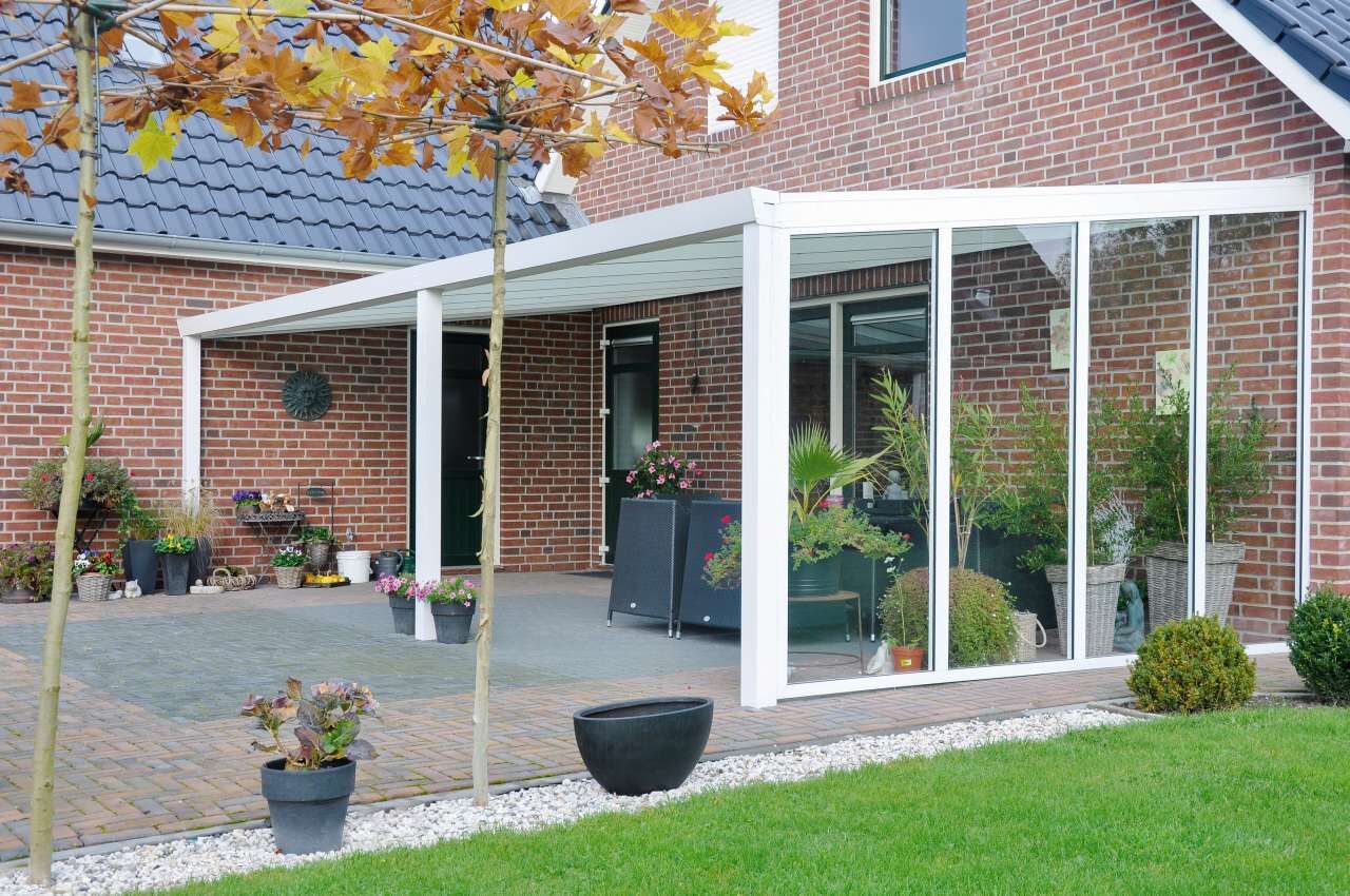 Seitenwand aus Glas rechts anthrazit 2,5 m