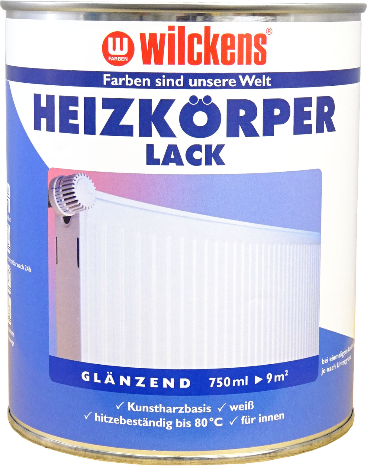 Wilckens Heizkörperlack Weiß glänzend 0.75l