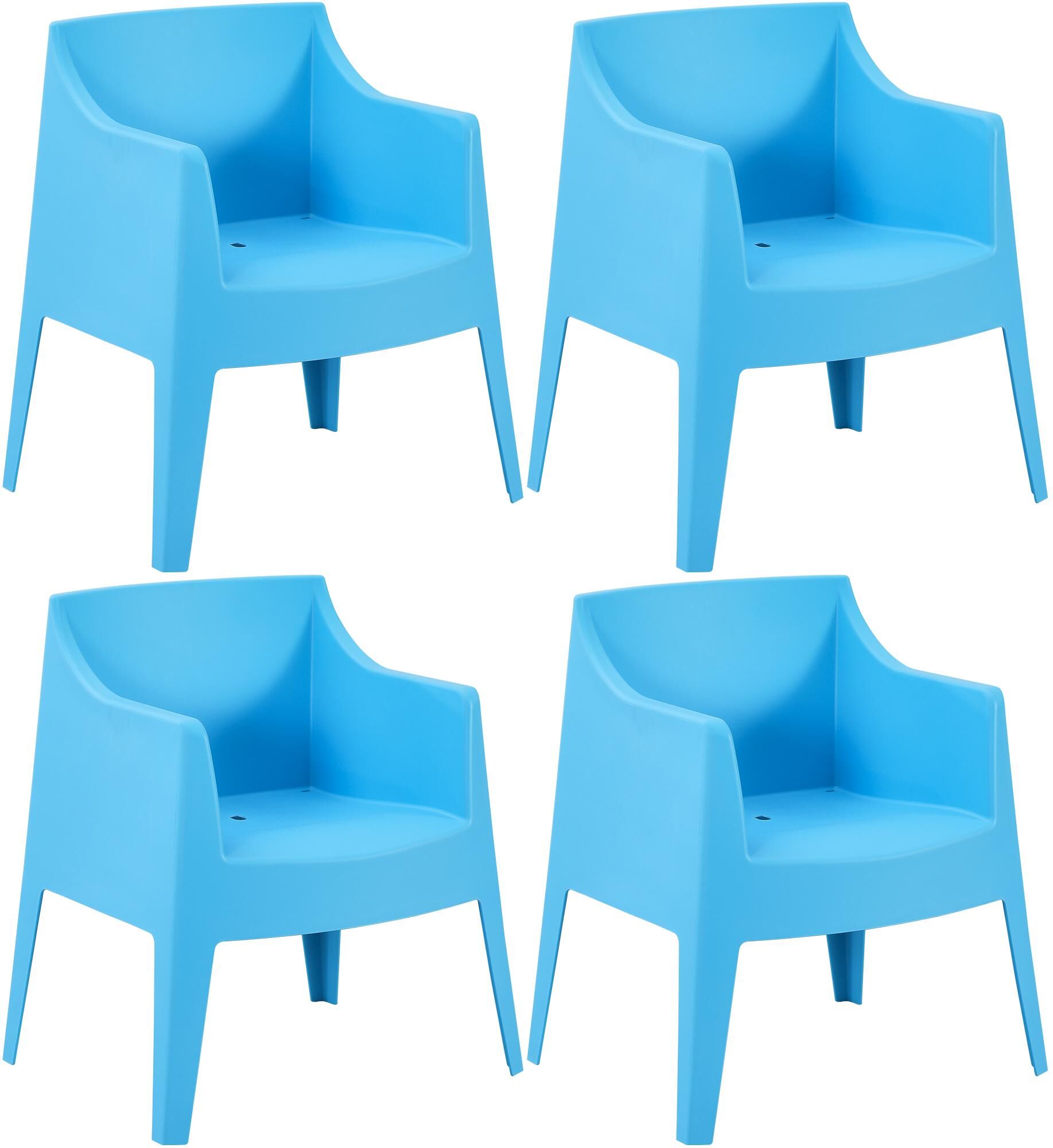 4er Set Stühle Bartal, blau