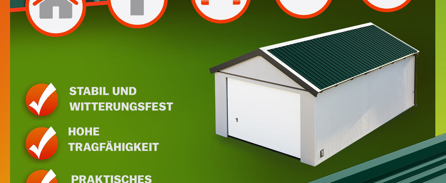 Trapezblech 14er-Set Grün 110x46cm